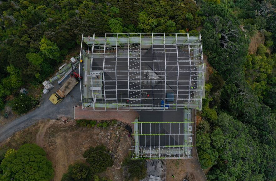 Green Construction- Layher Keder (PVC Sheet Tarpaulin) Roof System - Wyuna Bay 2