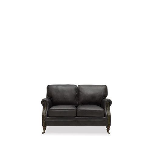 Brunswick Italian Leather Sofa - 2 Seater, Onyx