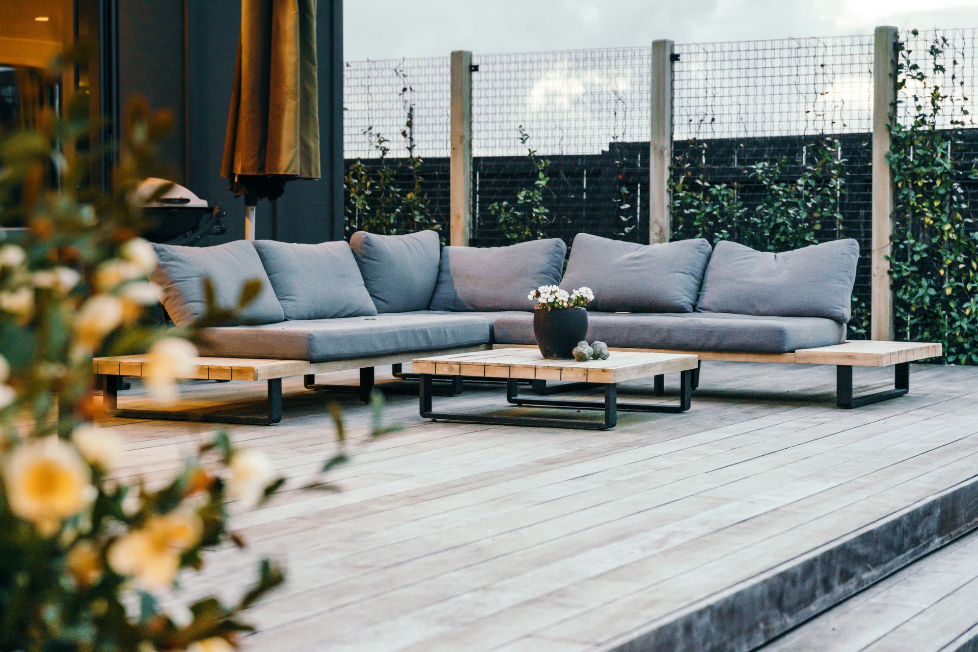 The new deck provides the family with an enviable outdoor living space, linked to the main living area.