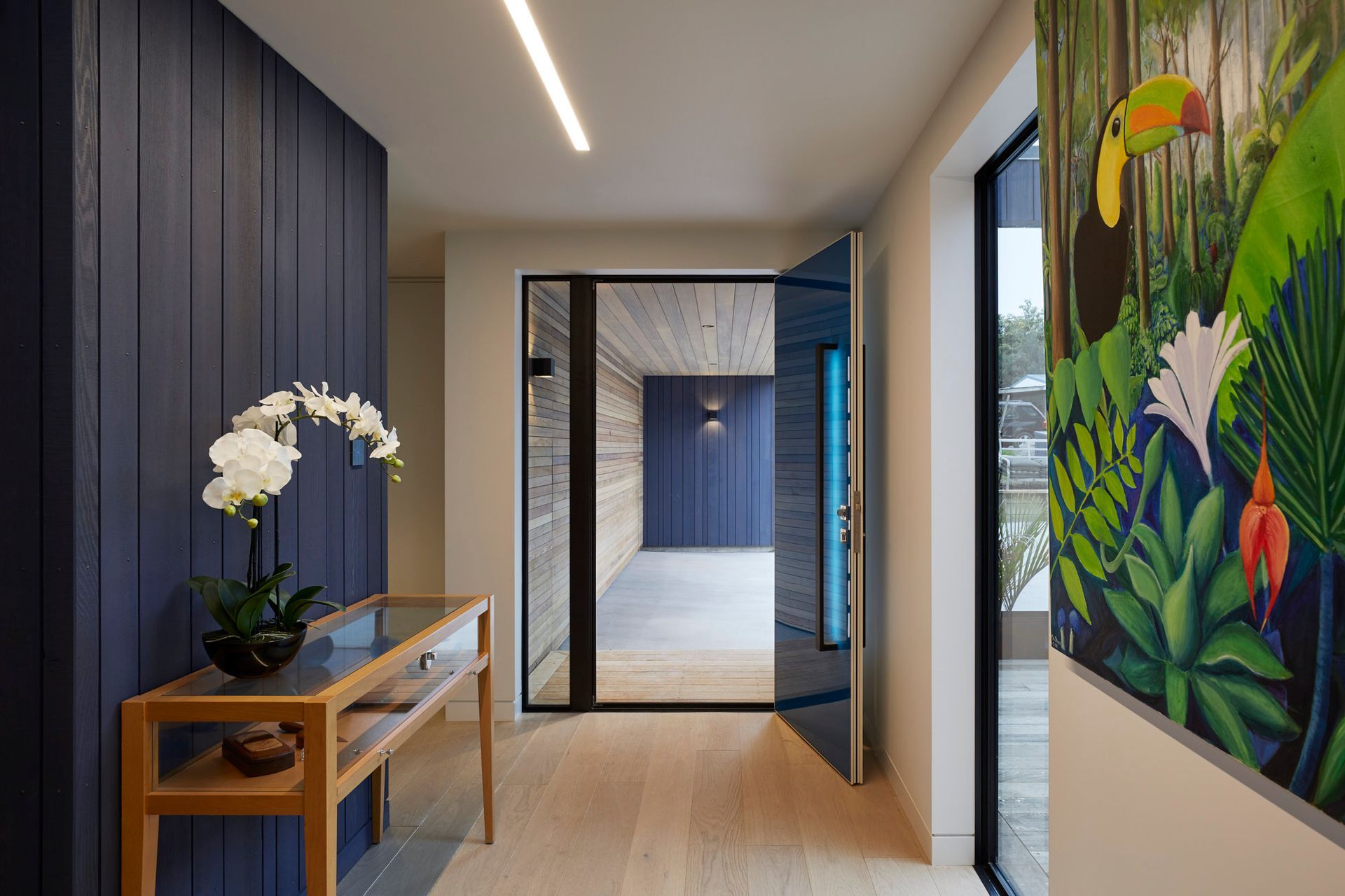 Interior designers (Steiner) specified feature wallpapers, radiators that appear more like artwork than heating units and solid oak flooring (Forte’ Flooring).  