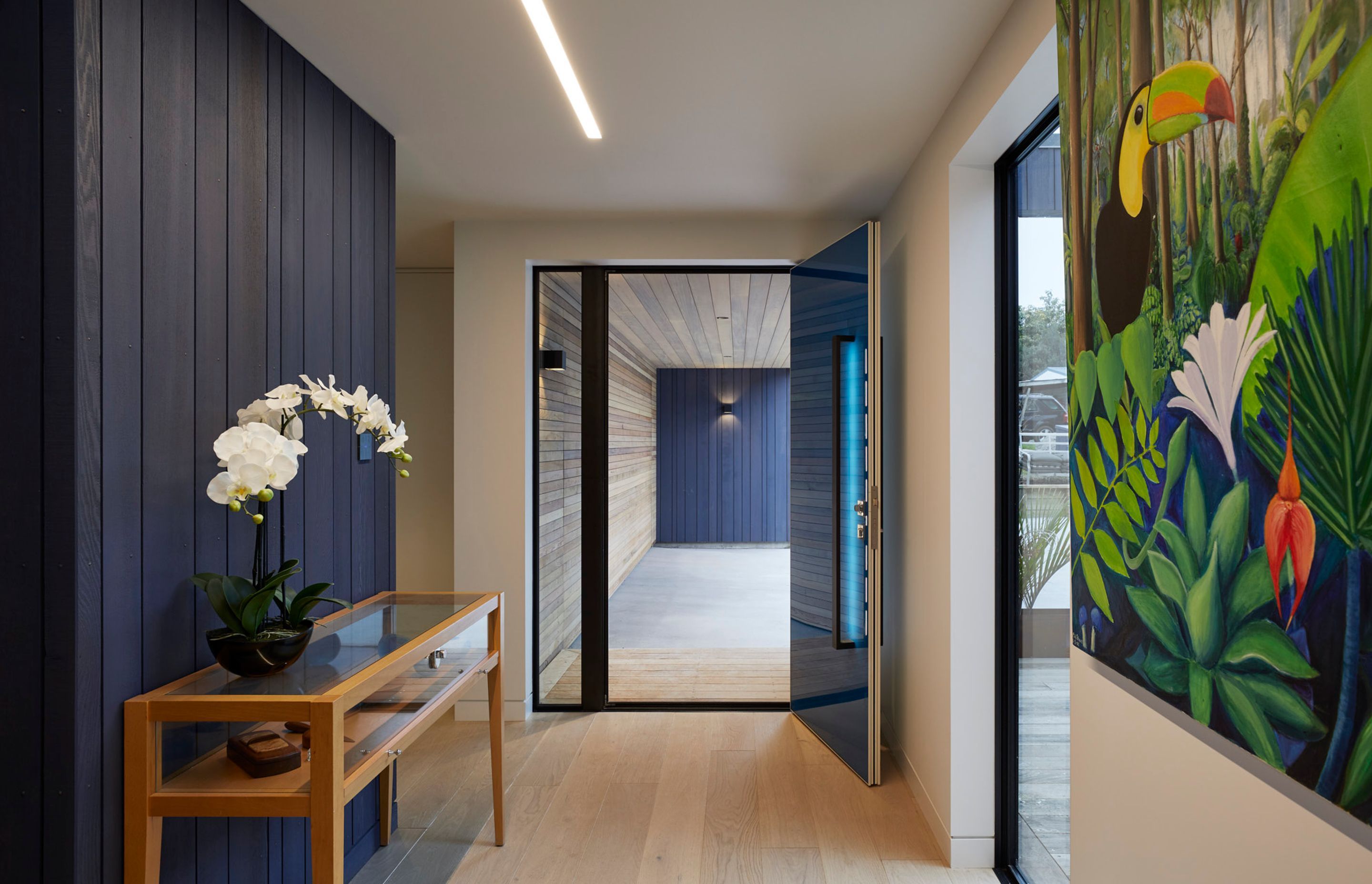 Interior designers (Steiner) specified feature wallpapers, radiators that appear more like artwork than heating units and solid oak flooring (Forte’ Flooring).  
