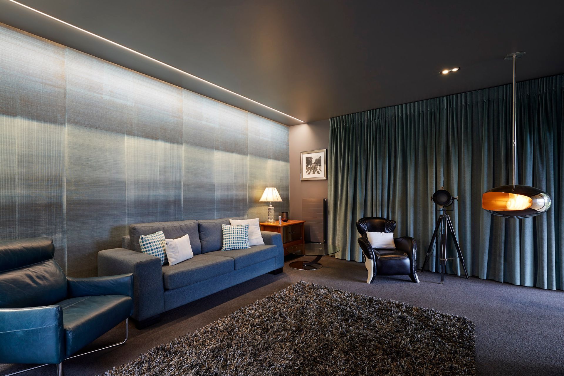 The media room and library is the perfect space to escape.   