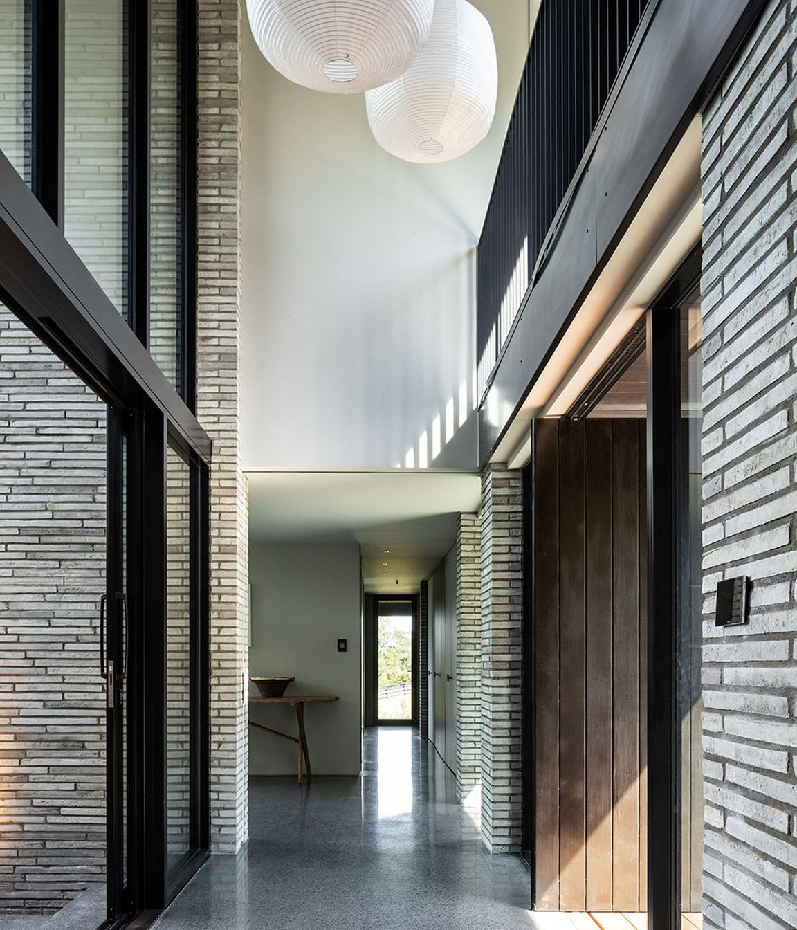 Japanese lanterns create a further contrast between permanence and fragility. 