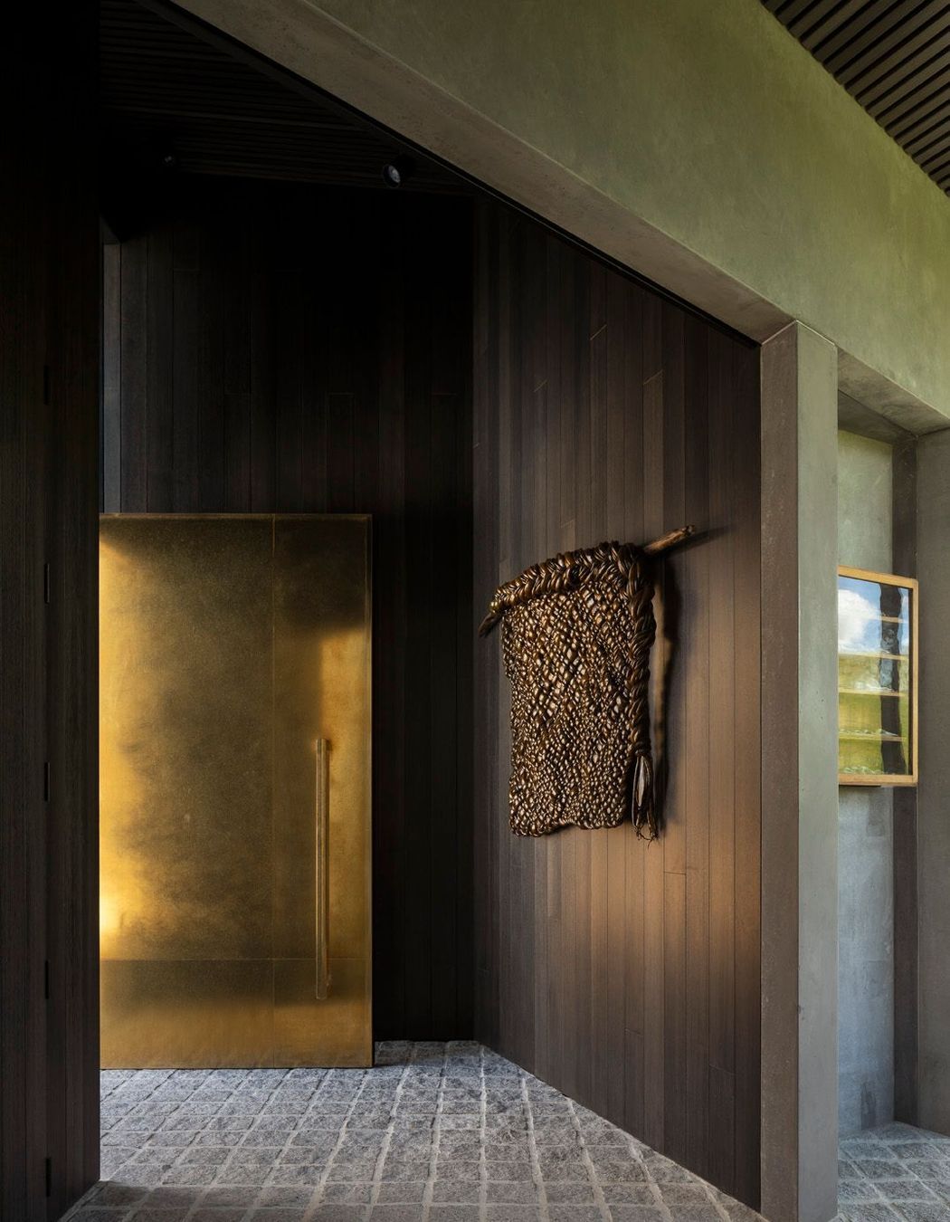 The entry vestible leads to the living room.