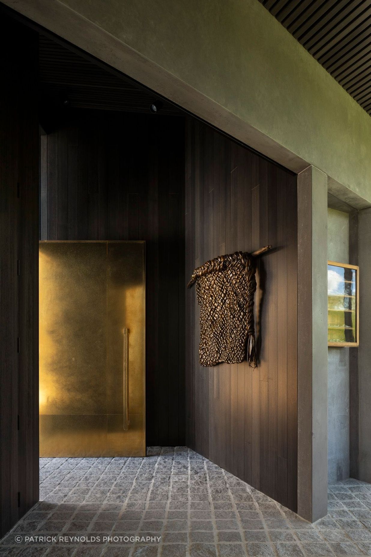 The entry vestible leads to the living room.