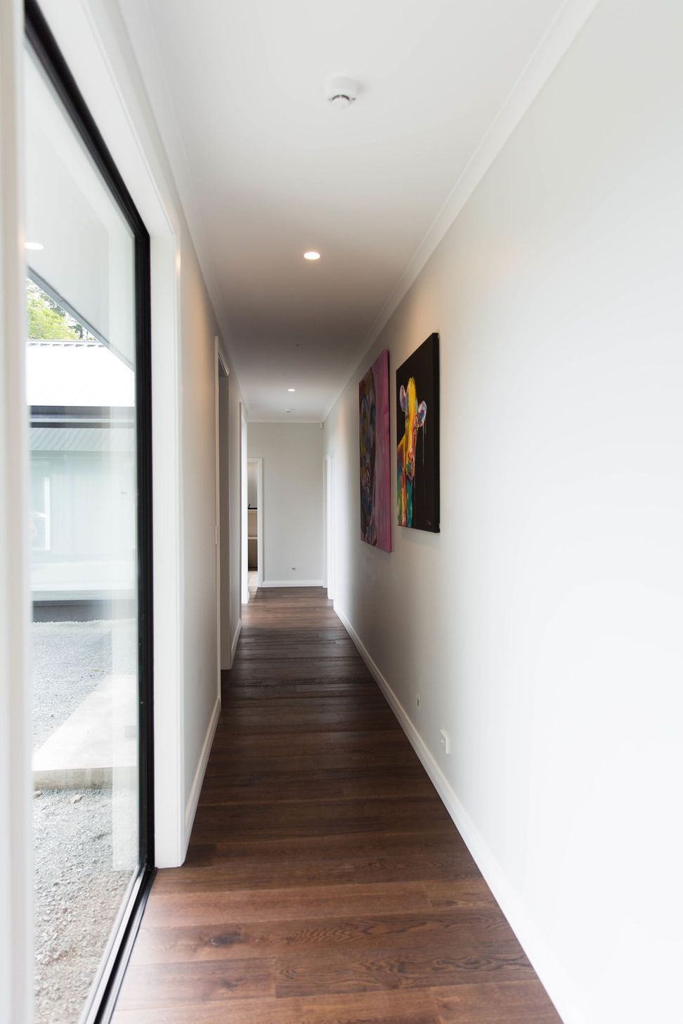 Whitford House | Nee Build Black Barn Entrance Hallway | Macfie Architecture