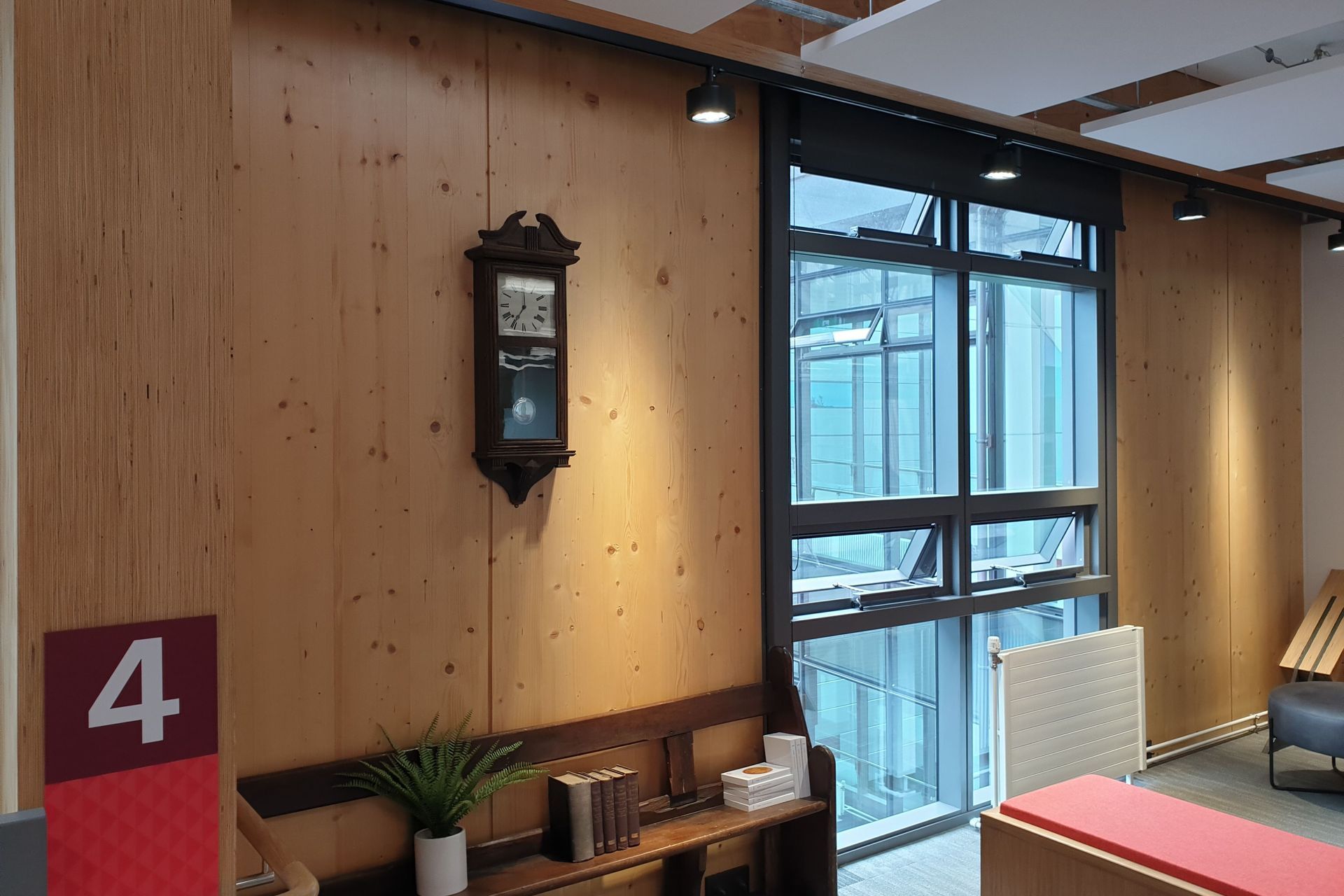 Interior of Beatrice Tinsley Building University of Canterbury showing Window Master actuators