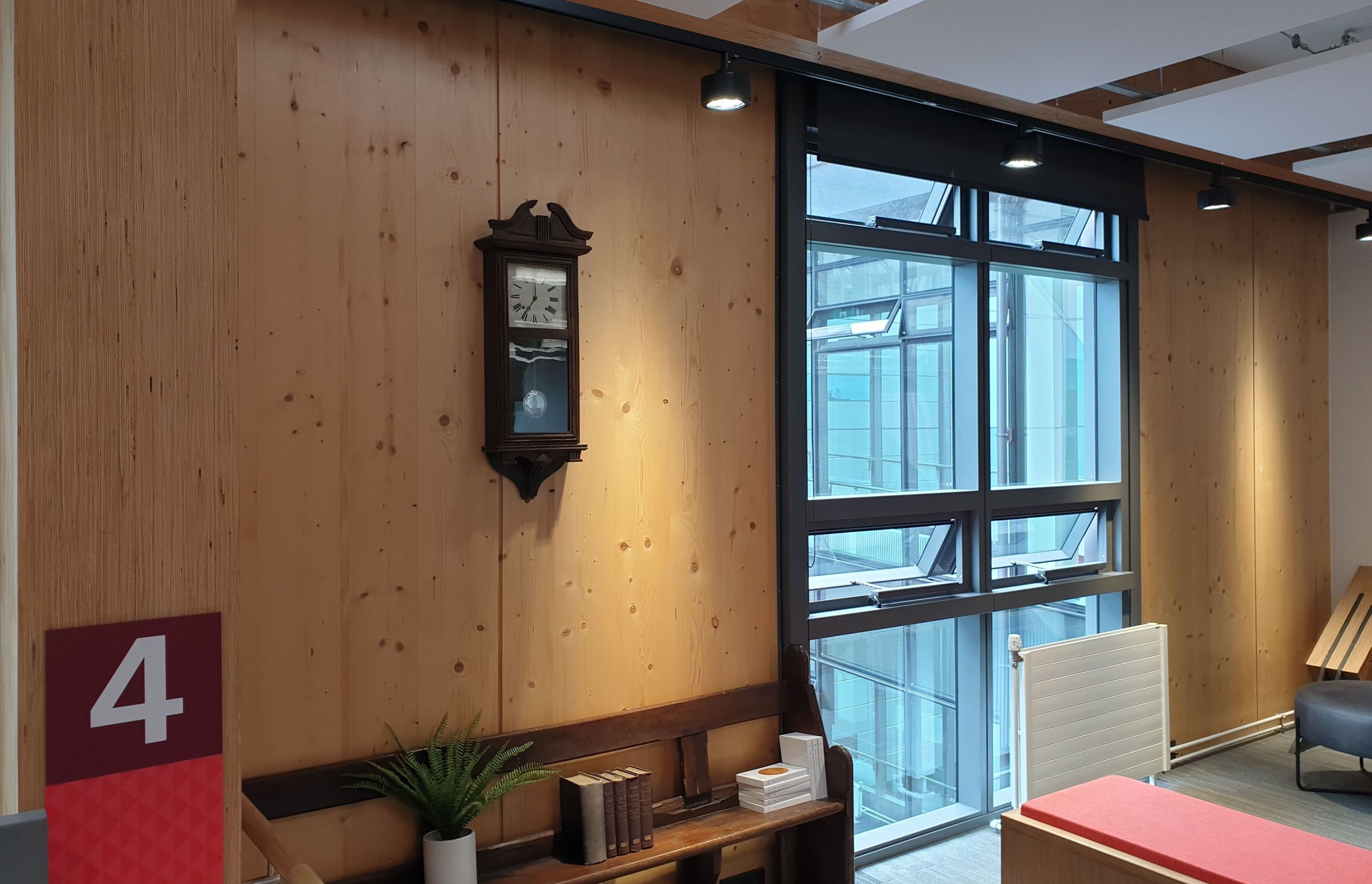 Interior of Beatrice Tinsley Building University of Canterbury showing Window Master actuators