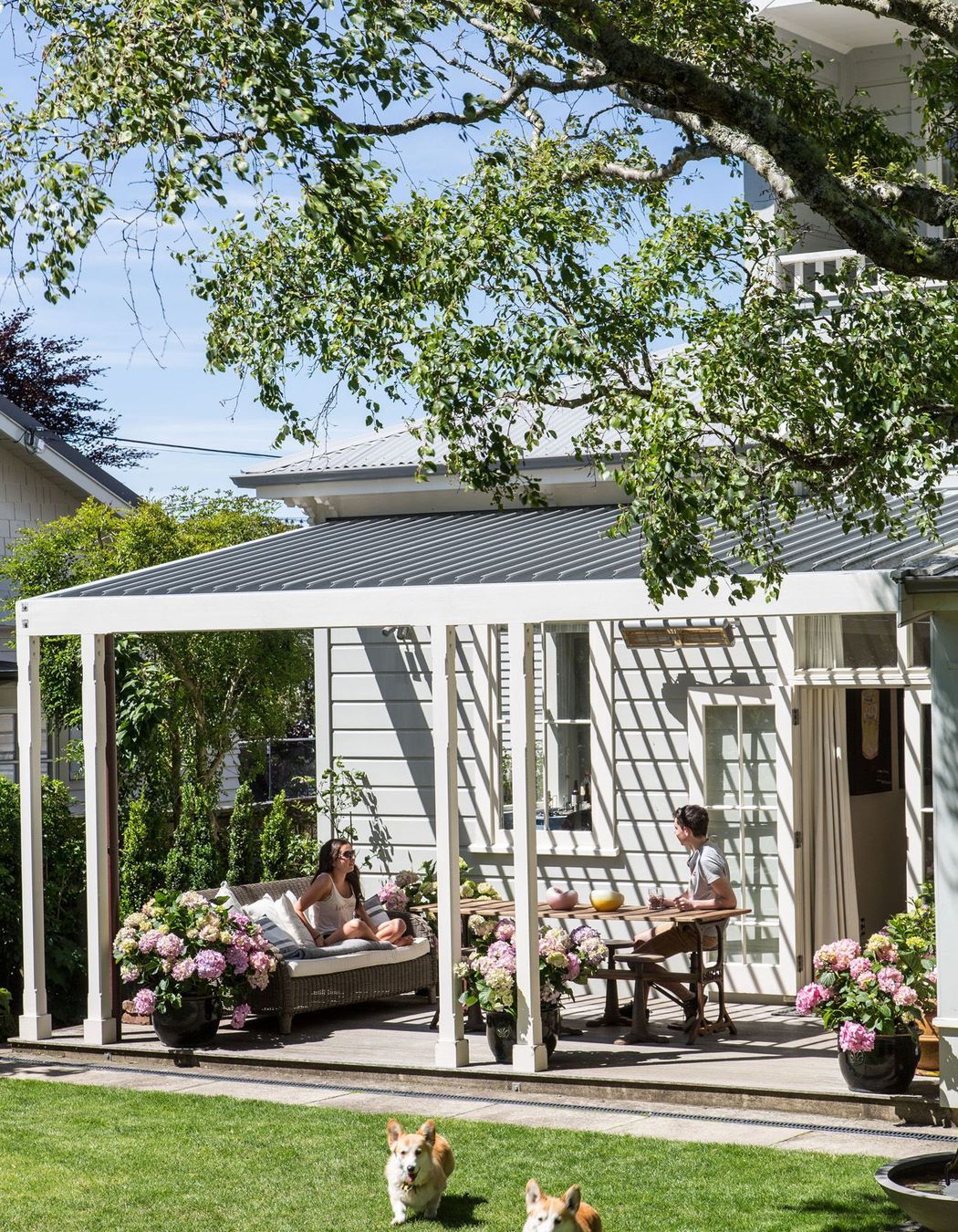Family & dogs enjoying the garden!