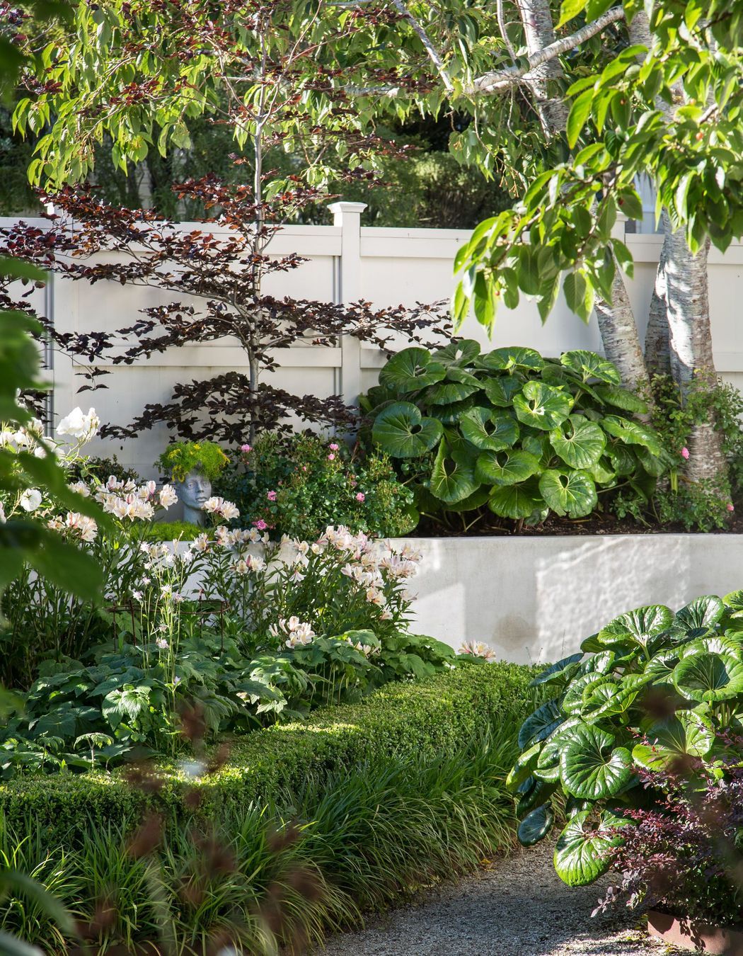 All the colours in the garden tone nicely with the landscaping