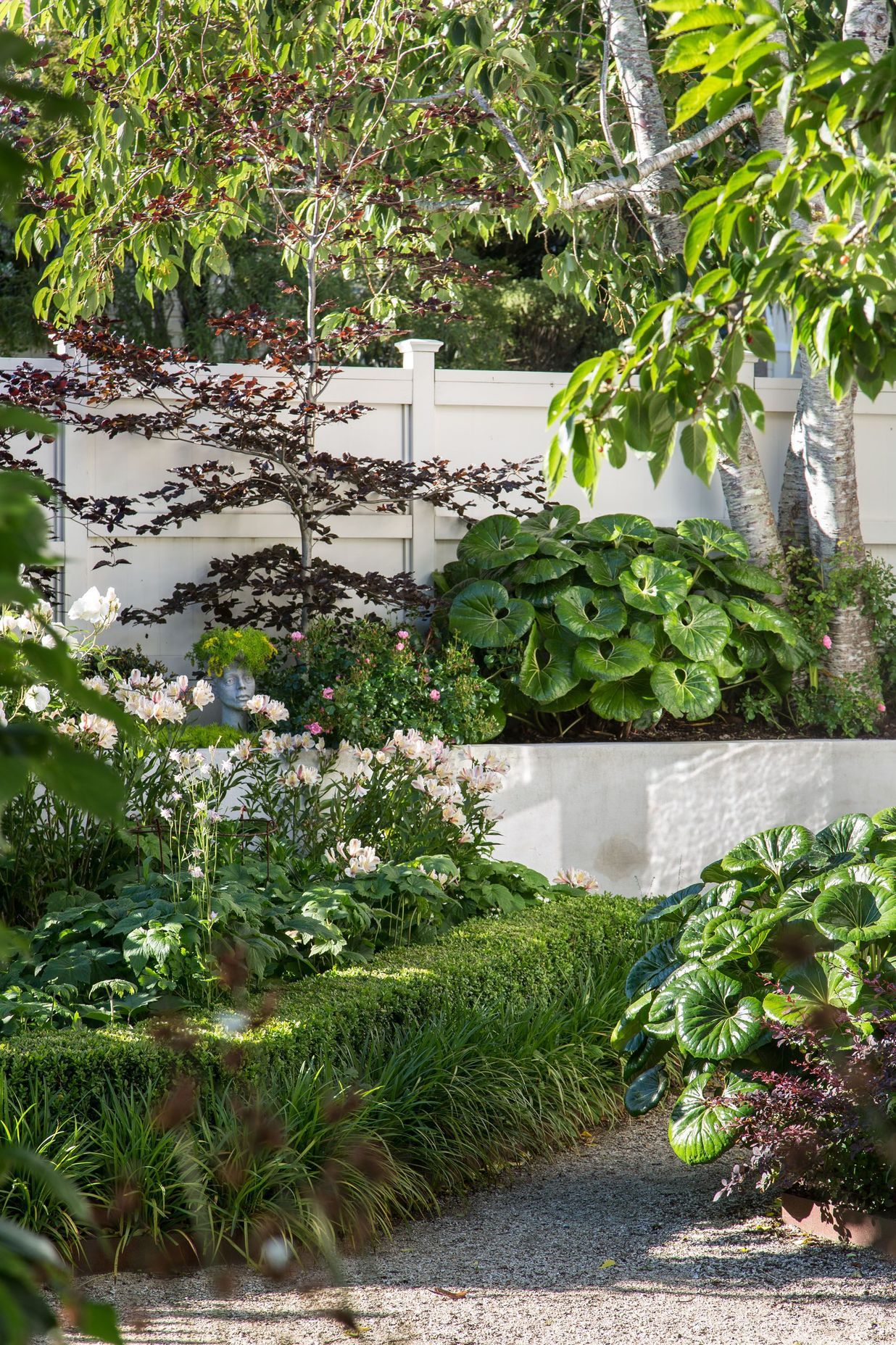 All the colours in the garden tone nicely with the landscaping