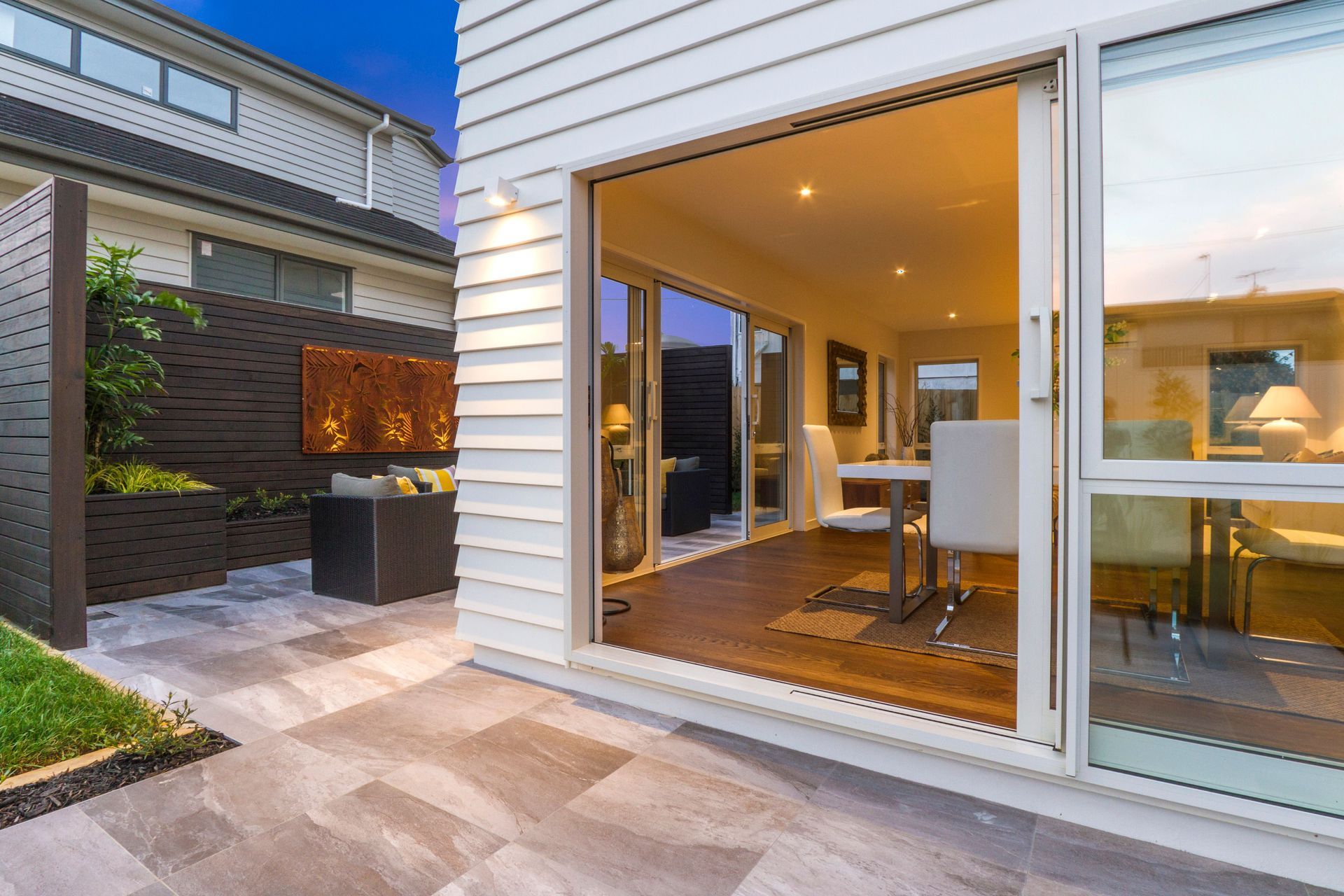 Belmont Terrace - This home was installed with Solid American White Oak flooring, finished with oil in 'Light Walnut' and Waterborne Polyurethane