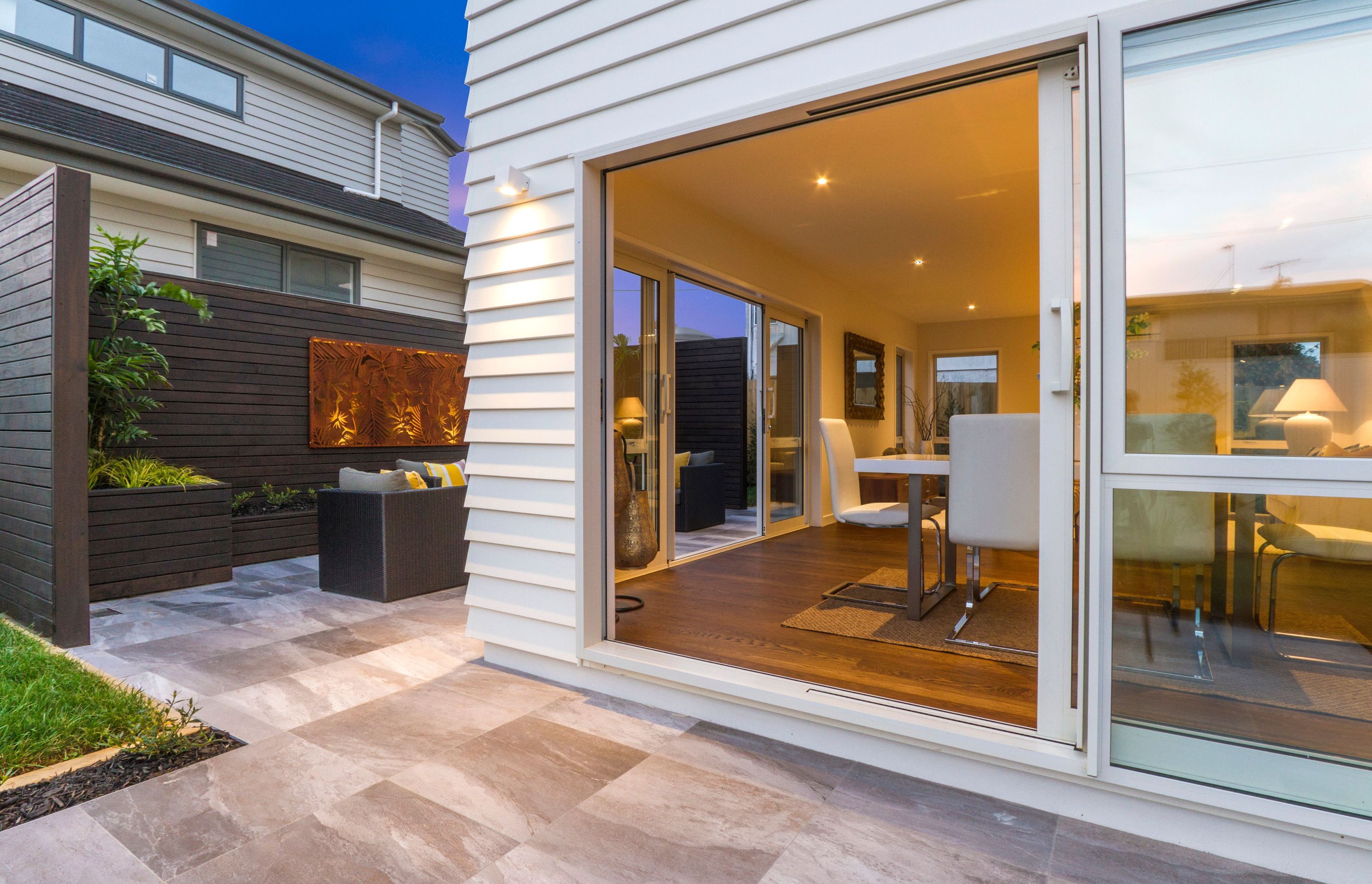 Belmont Terrace - This home was installed with Solid American White Oak flooring, finished with oil in 'Light Walnut' and Waterborne Polyurethane