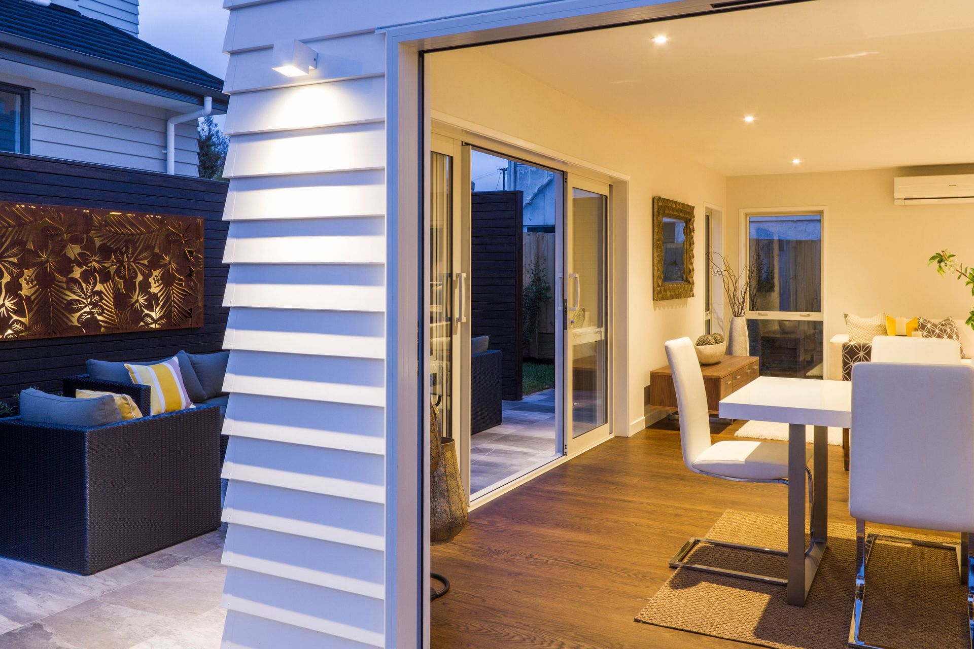 Belmont Terrace - This home was installed with Solid American White Oak flooring, finished with oil in 'Light Walnut' and Waterborne Polyurethane