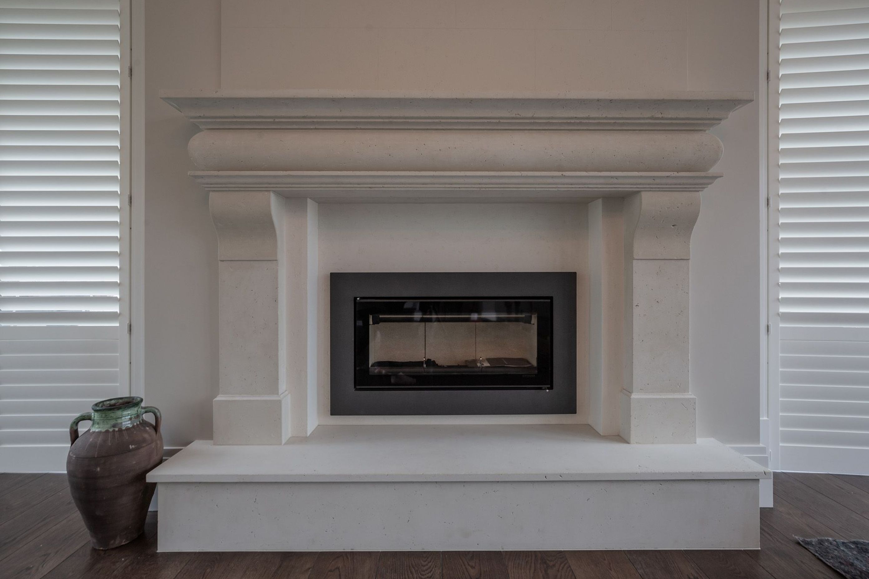 Bespoke concrete fire surround and hearth