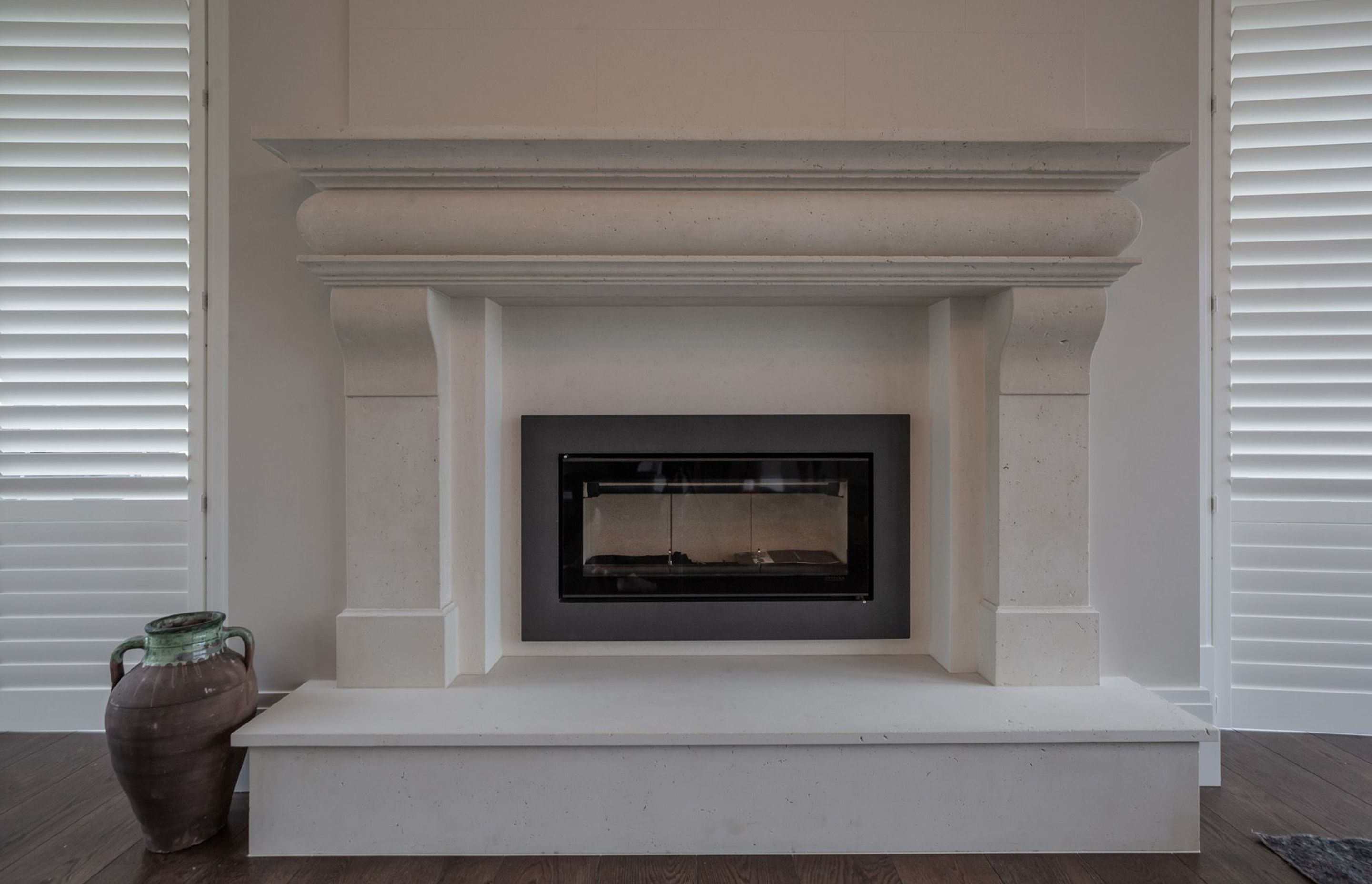 Bespoke concrete fire surround and hearth