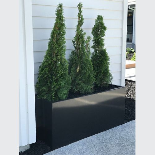 Black Powdercoated Trough Planter 1400