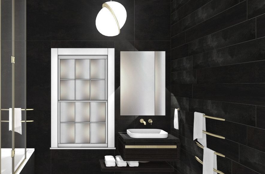 Black and Gold Bathroom