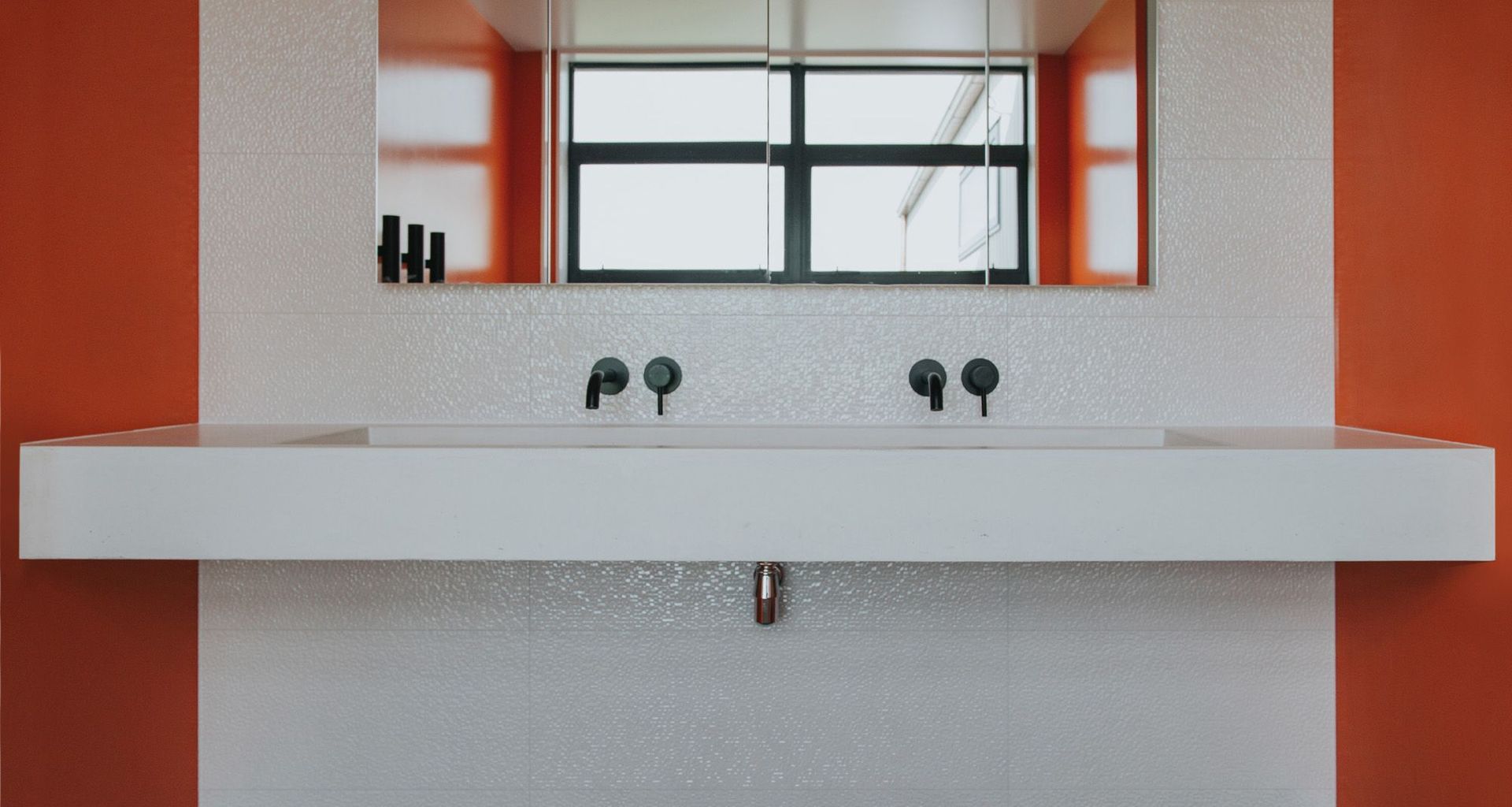 Bright Orange Bathroom banner