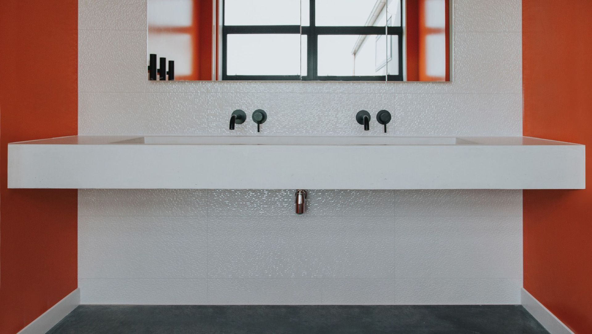 Bright Orange Bathroom banner