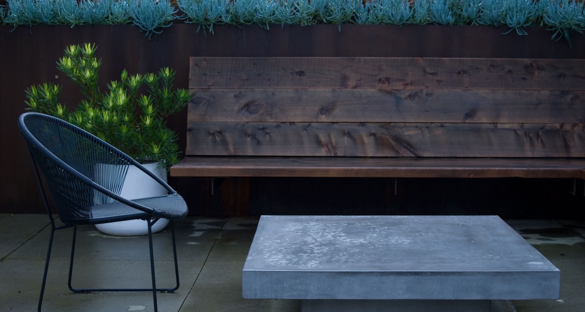 Chic-Rustic Courtyard, Remuera banner