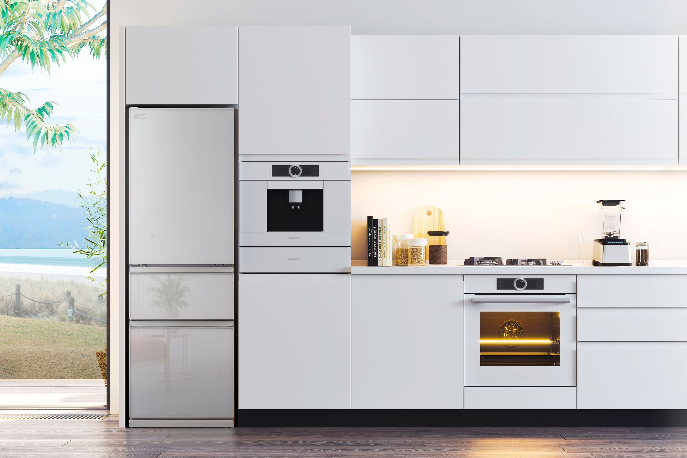 CX Classic Glass Designer Series Multi Drawer Fridge
