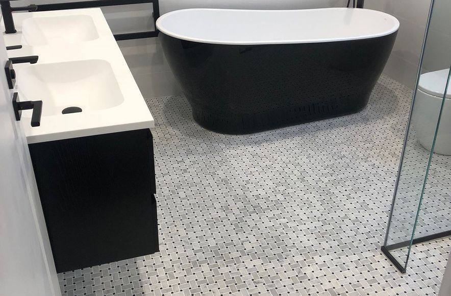 Carrara Tiled Bathroom