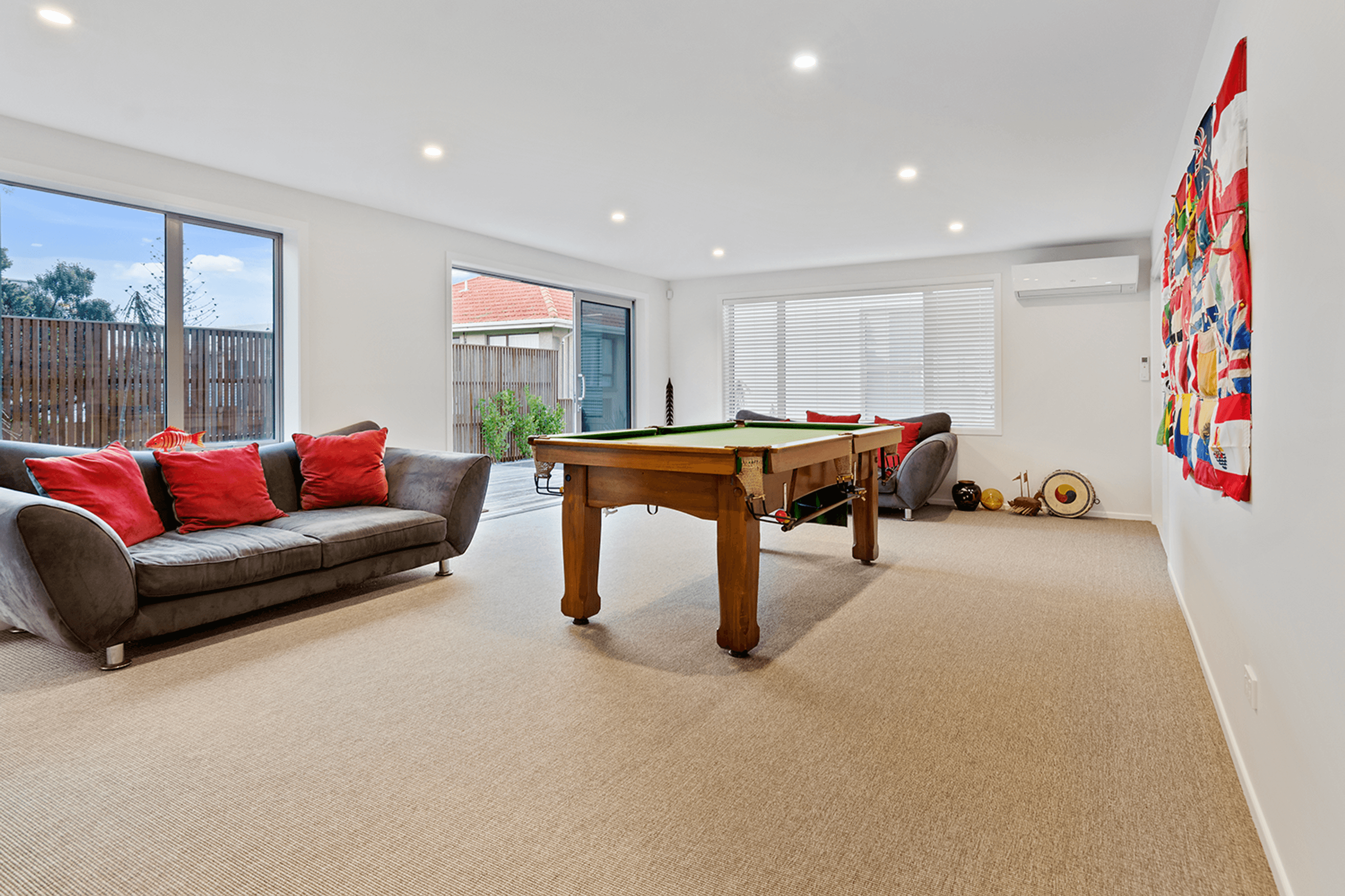 Perfect games room and chill out zone by the beach.