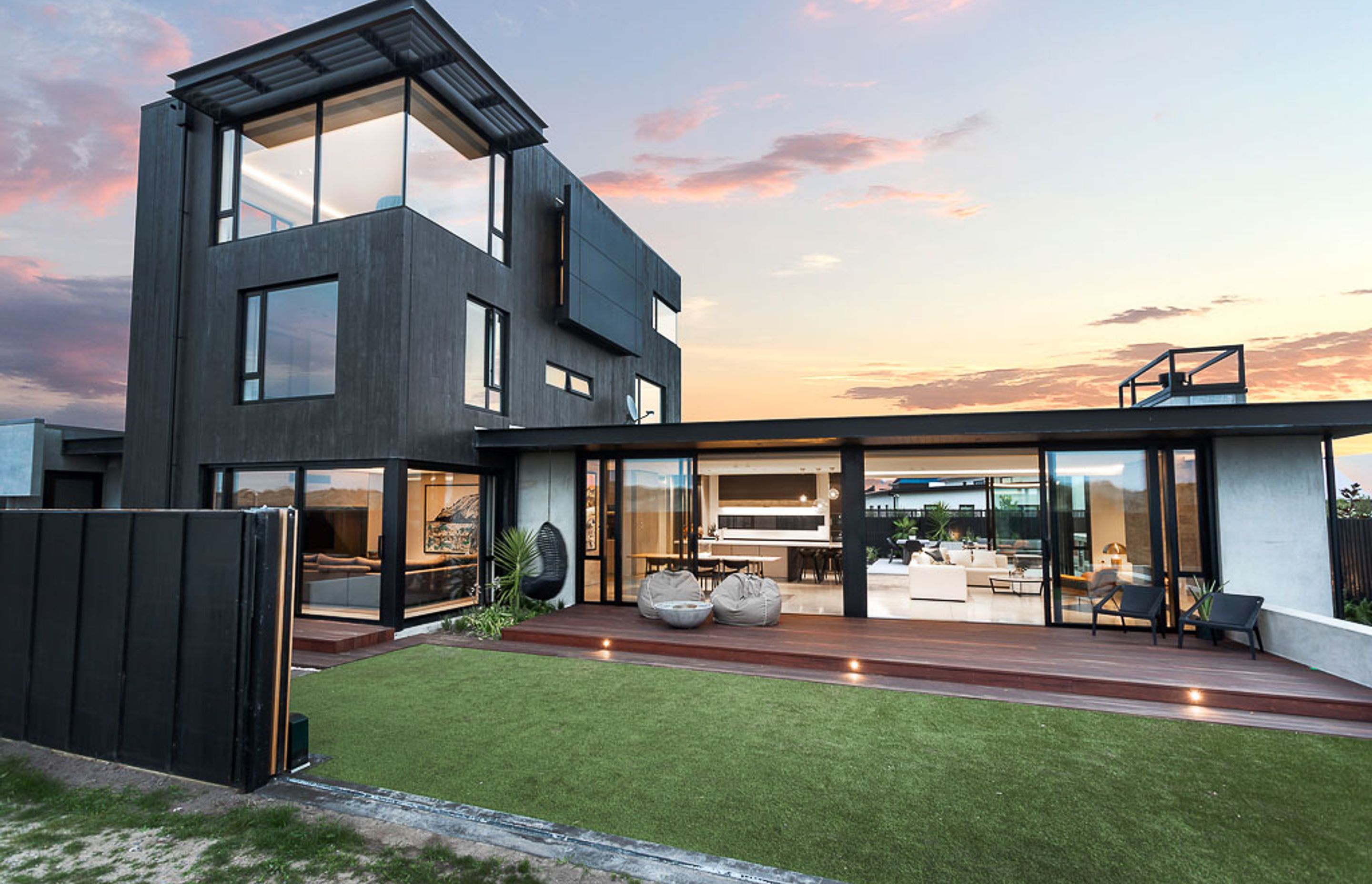 The home flows directly out to the dunes and sea.