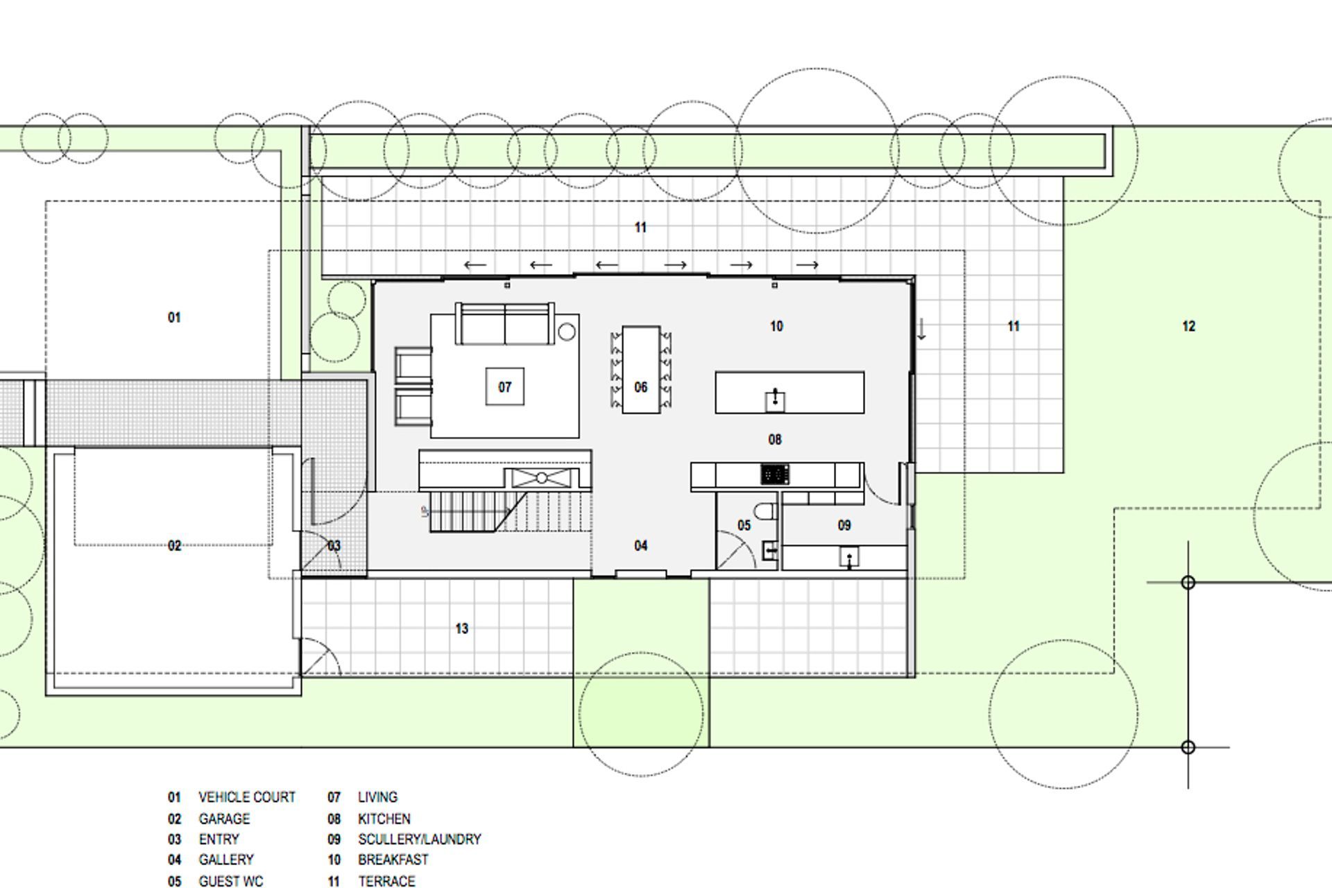 Ground-floor plan of Churchill House by CoLab Architecture.
