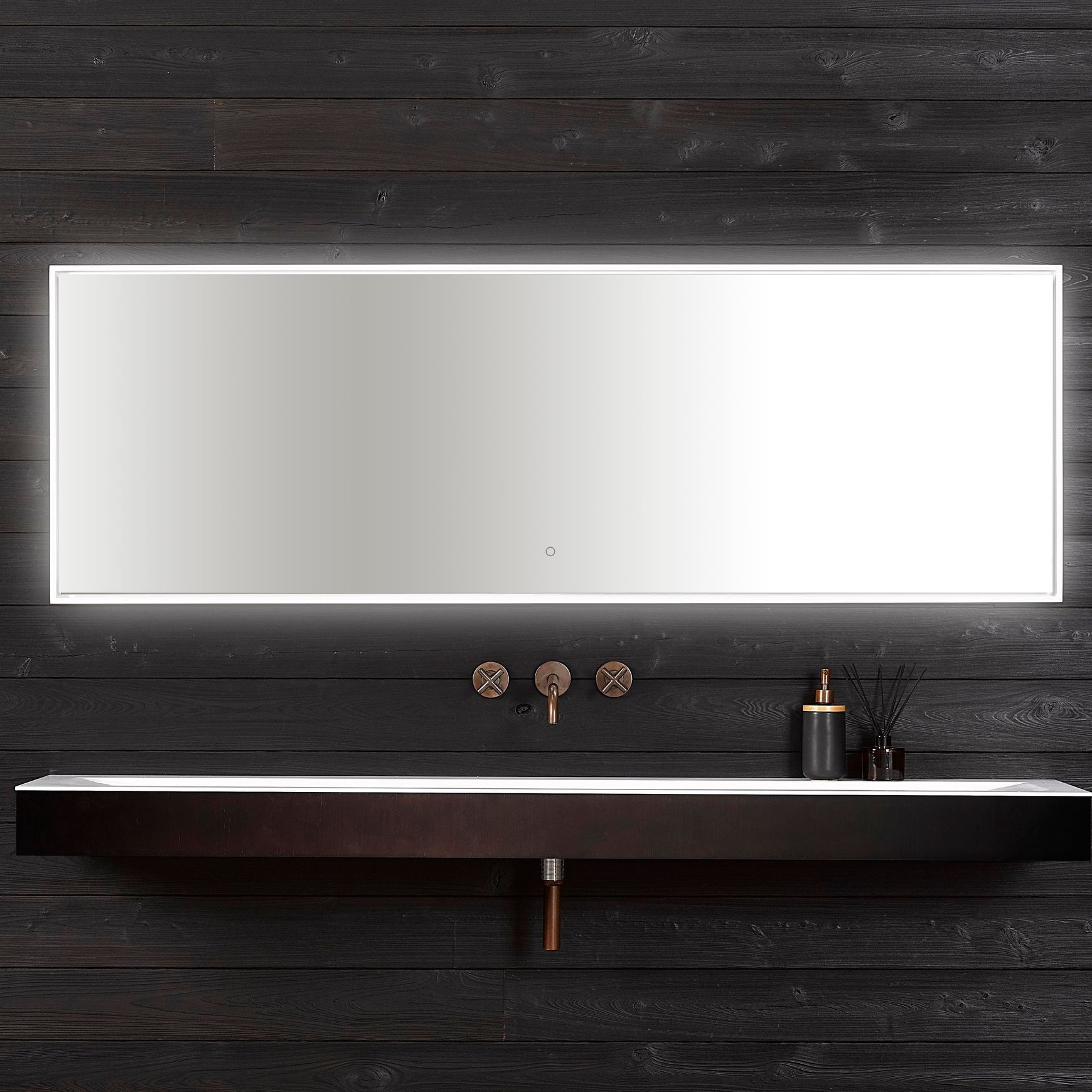 Purelite Mirror From Ebony and Ivory Collection