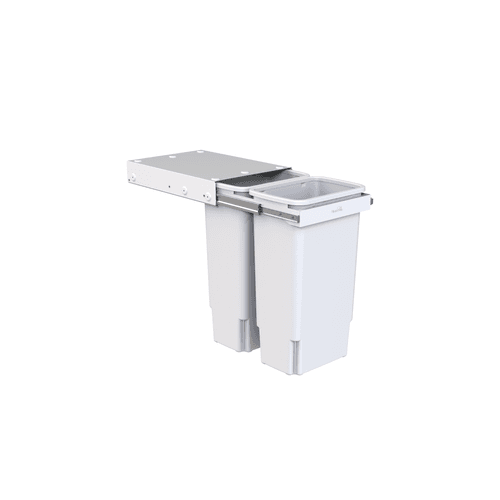 Compact Bin Storage - 2 x 35 Litre Bucket - Handle Pull