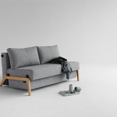 Cubed 02 Sofa Bed by Innovation with Oak Legs