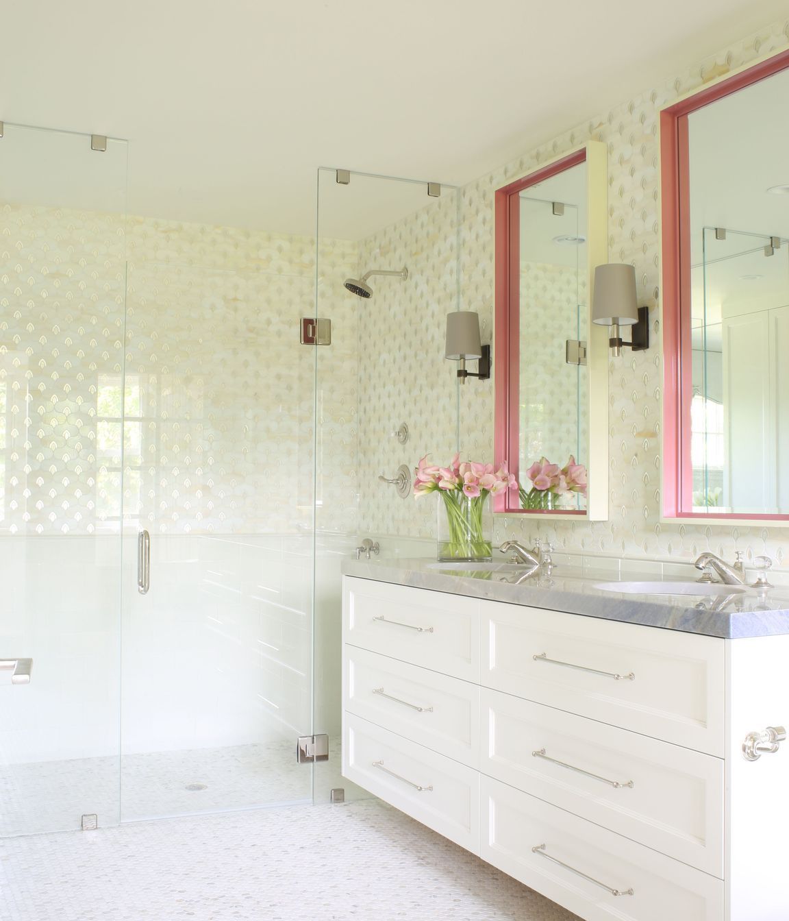 Master Bathroom.  Interiors by Lisa Tharp.