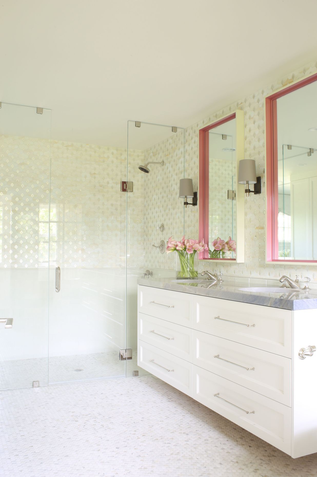 Master Bathroom.  Interiors by Lisa Tharp.