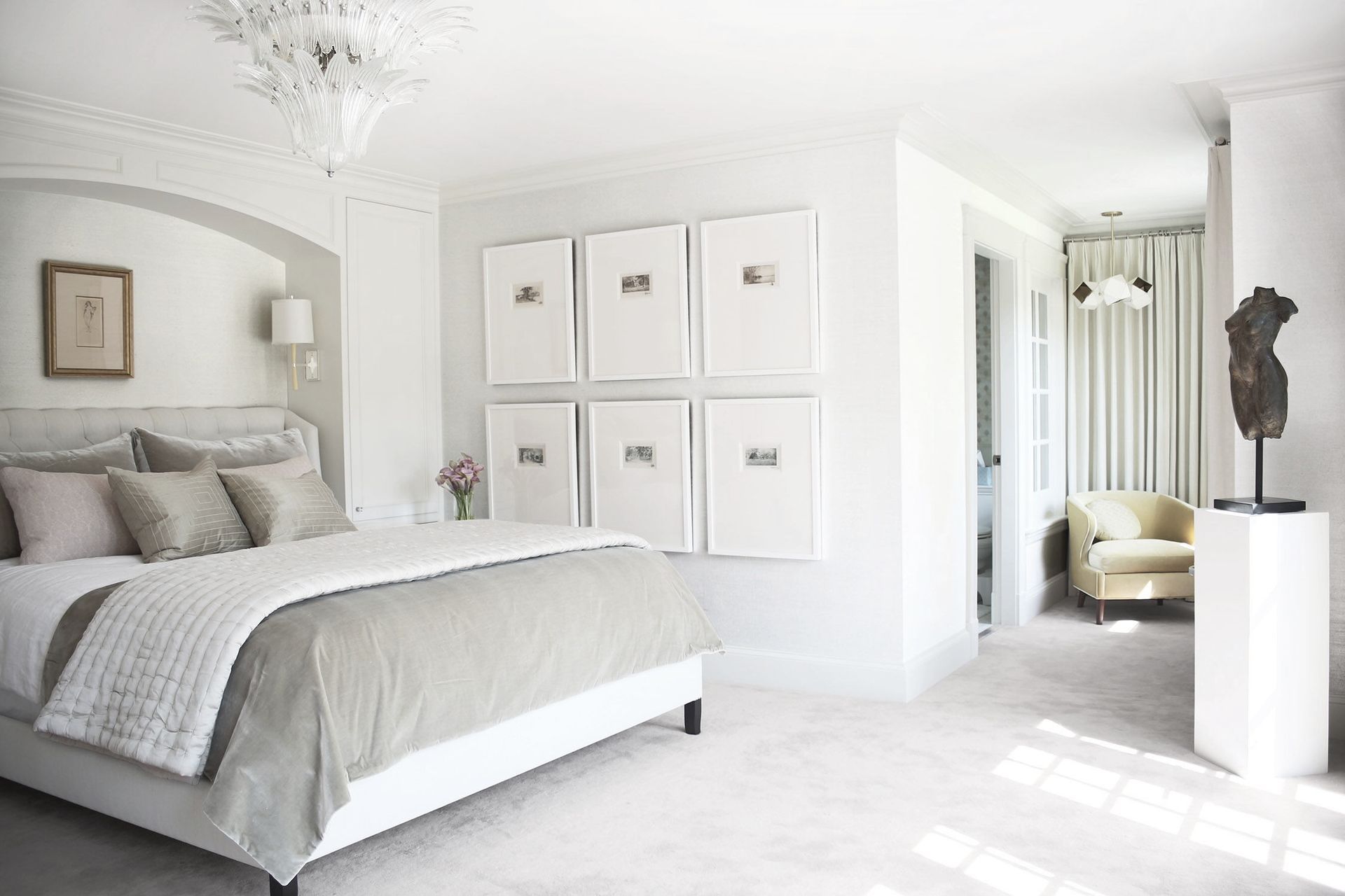 Master Bedroom and Sitting Area.  Interiors by Lisa Tharp.