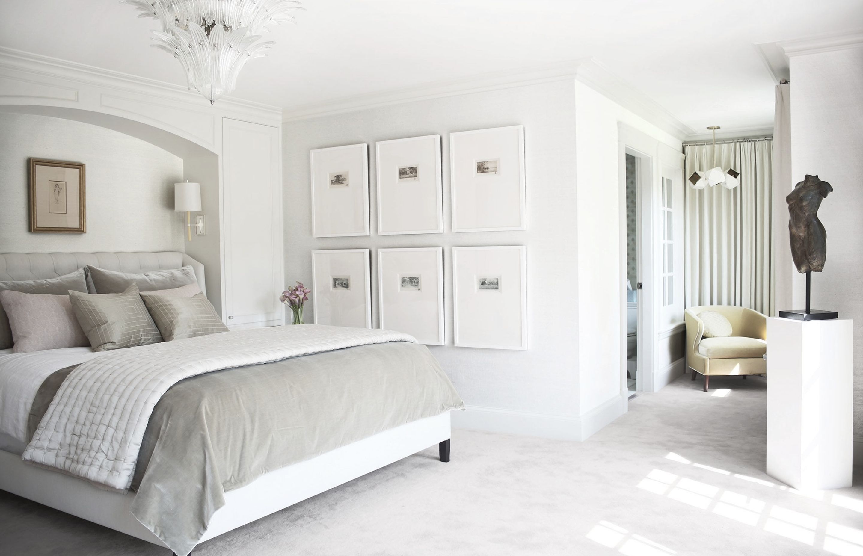 Master Bedroom and Sitting Area.  Interiors by Lisa Tharp.