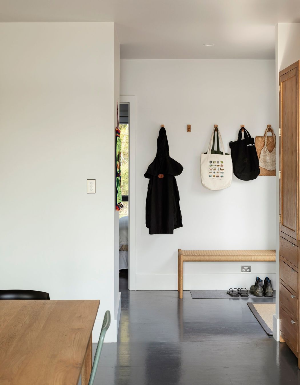 Timber is a key feature throughout the interiors. 
