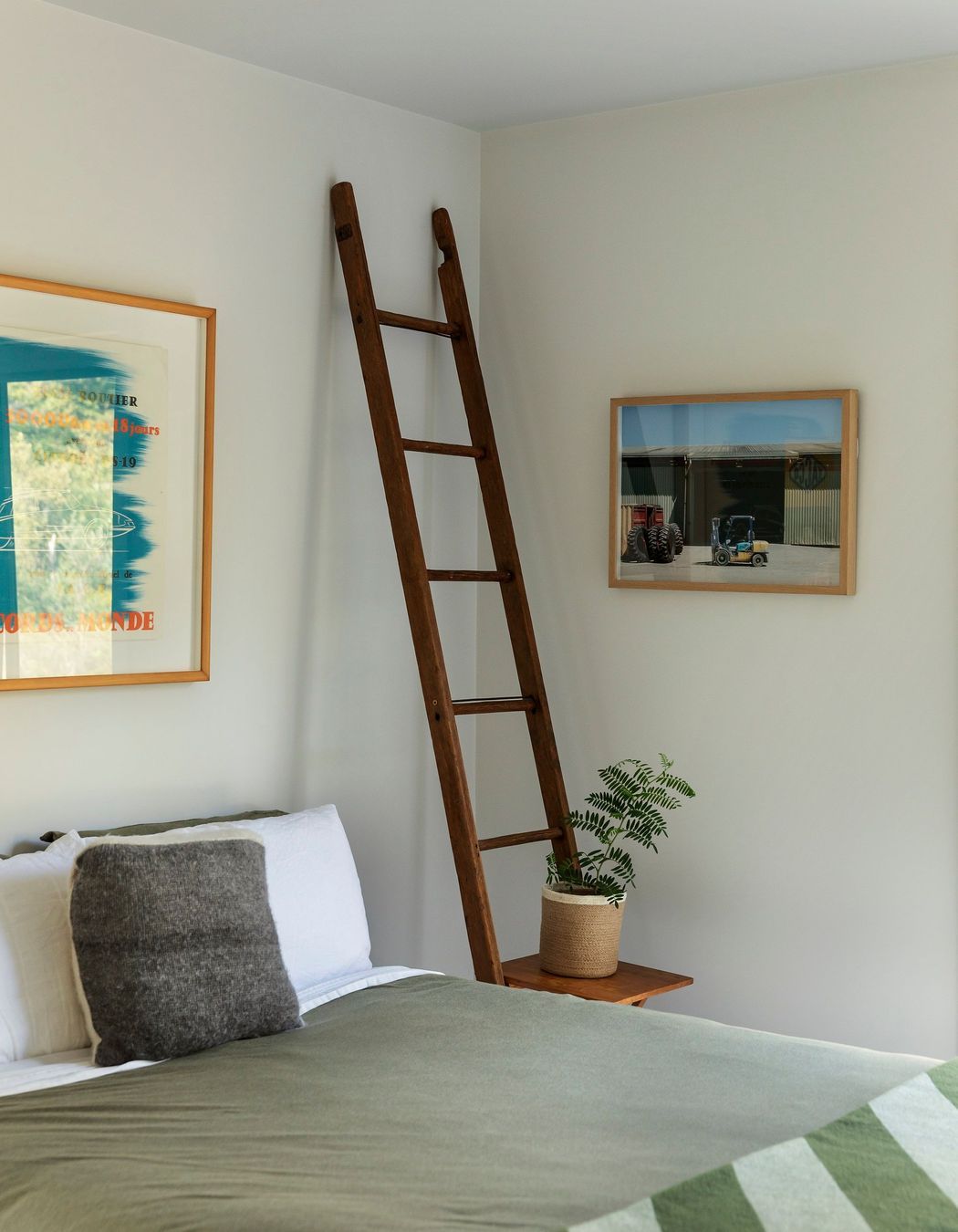 The bedrooms are simple and refined, defined by a pared back aesthetic. 