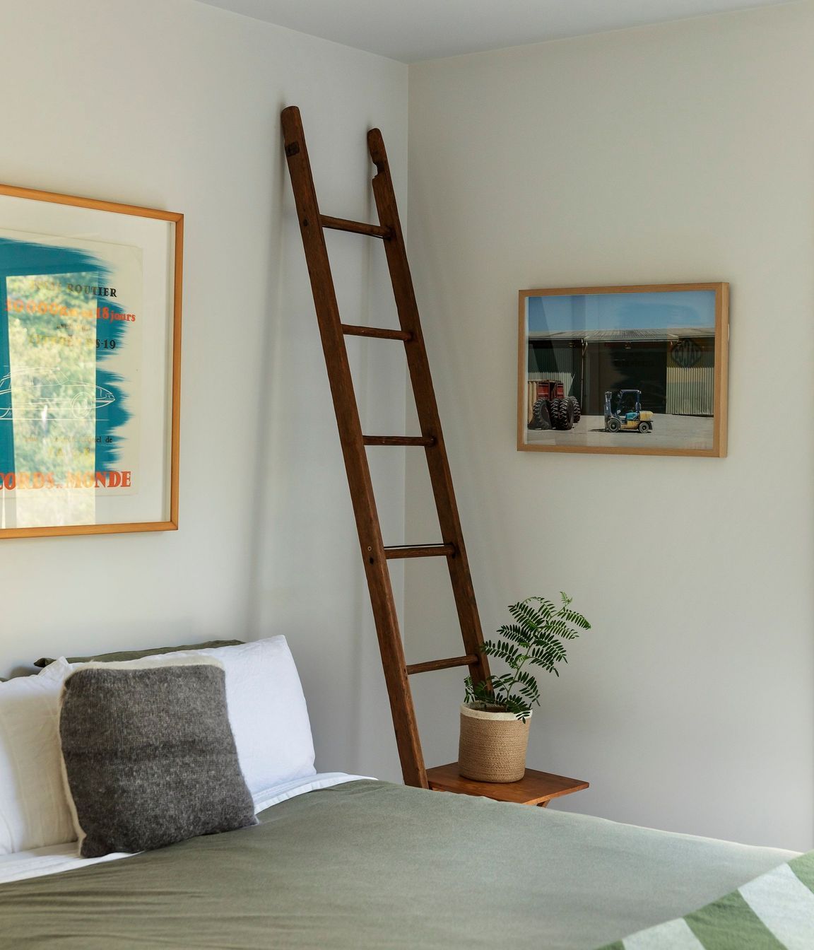 The bedrooms are simple and refined, defined by a pared back aesthetic. 