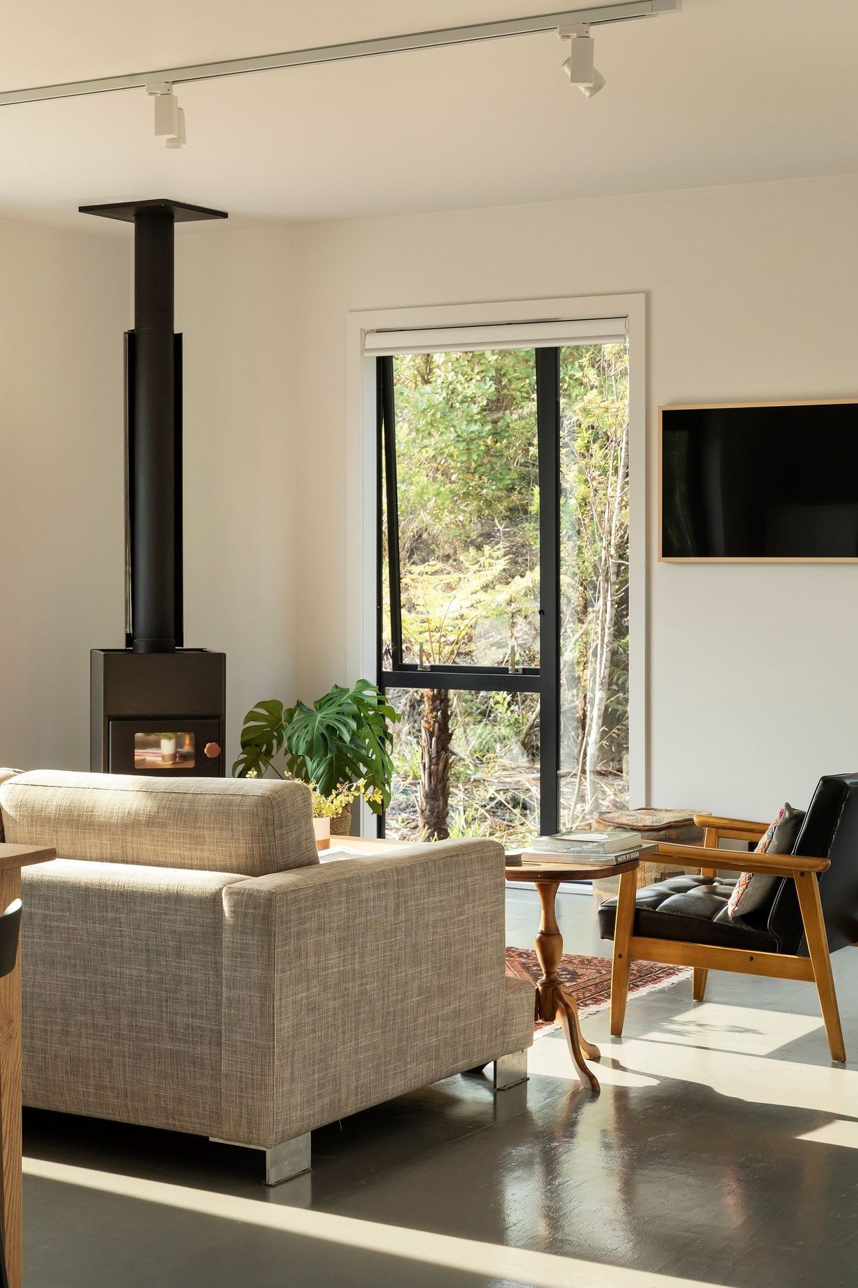 In winter, the woodburner becomes the focal point of the home.