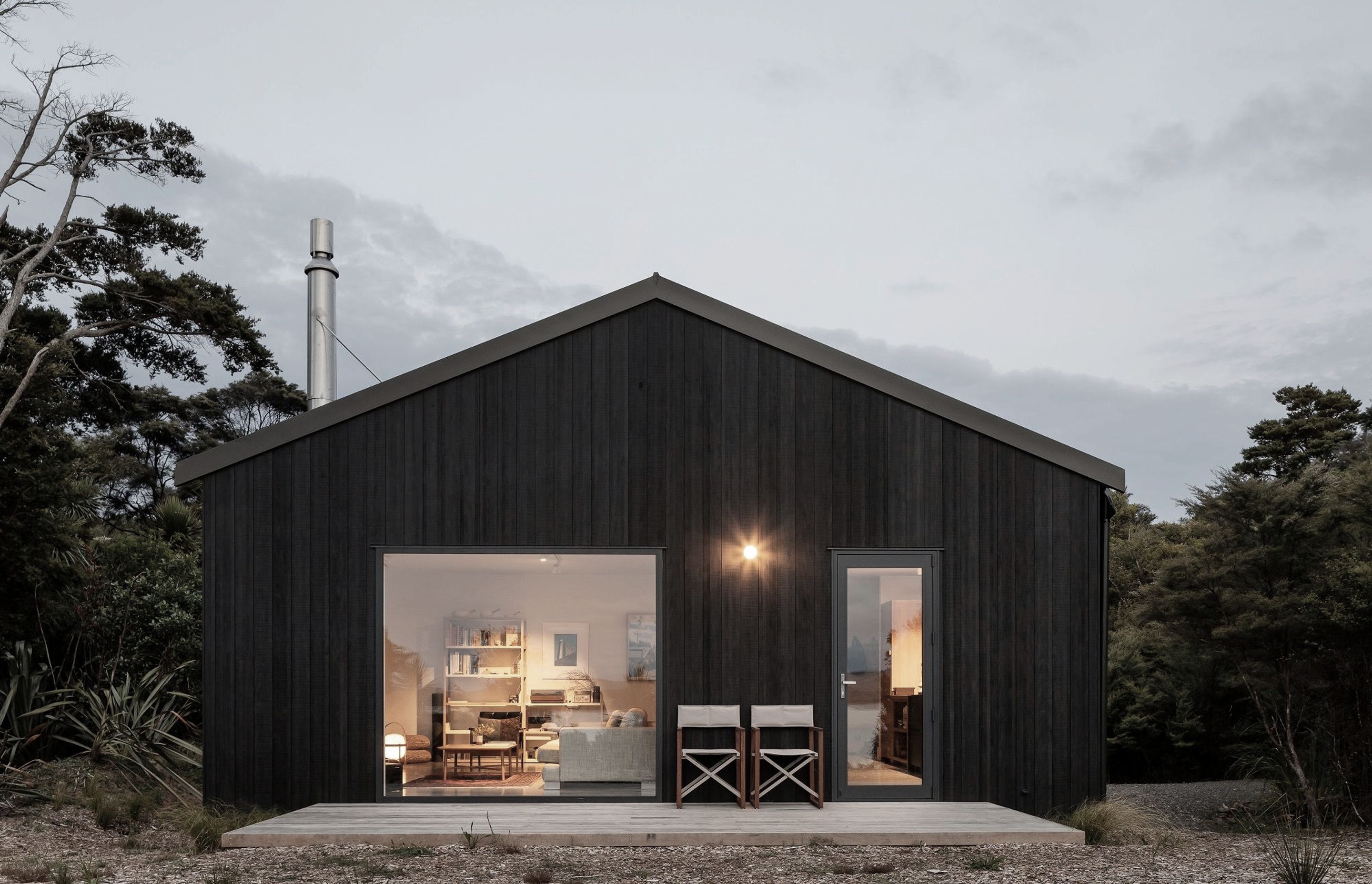 An oversized fixed window offers views down the harbour and beyond.