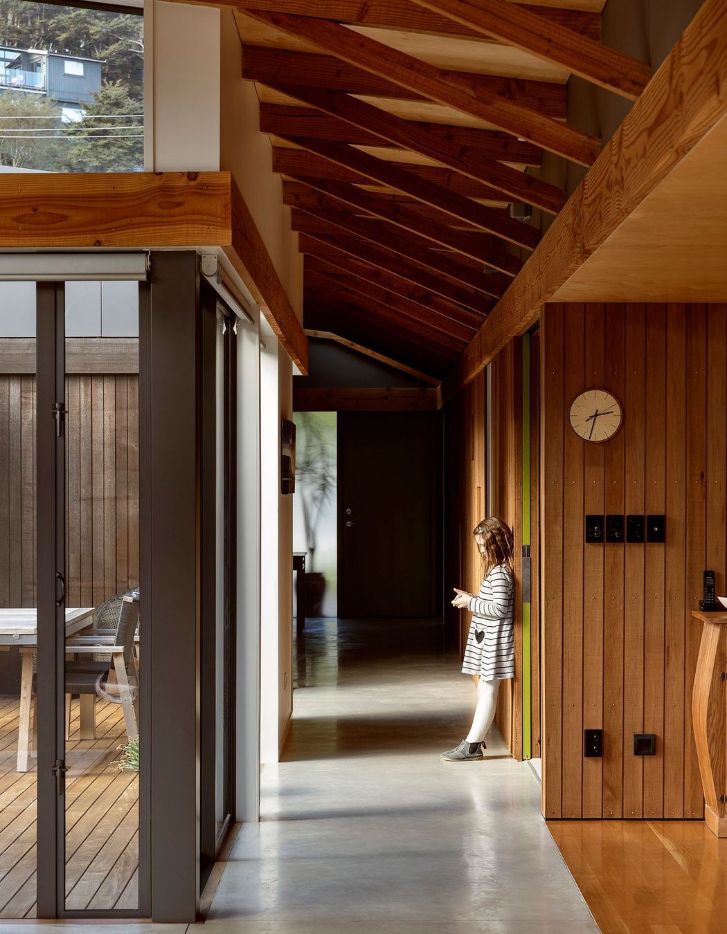 The material palette is simple and free from frivolity.