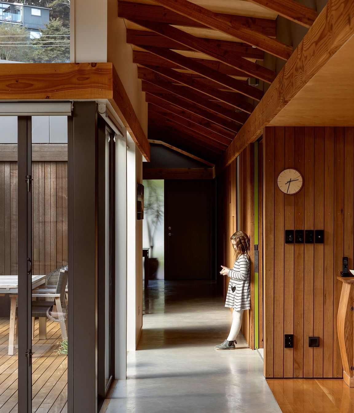 The material palette is simple and free from frivolity.