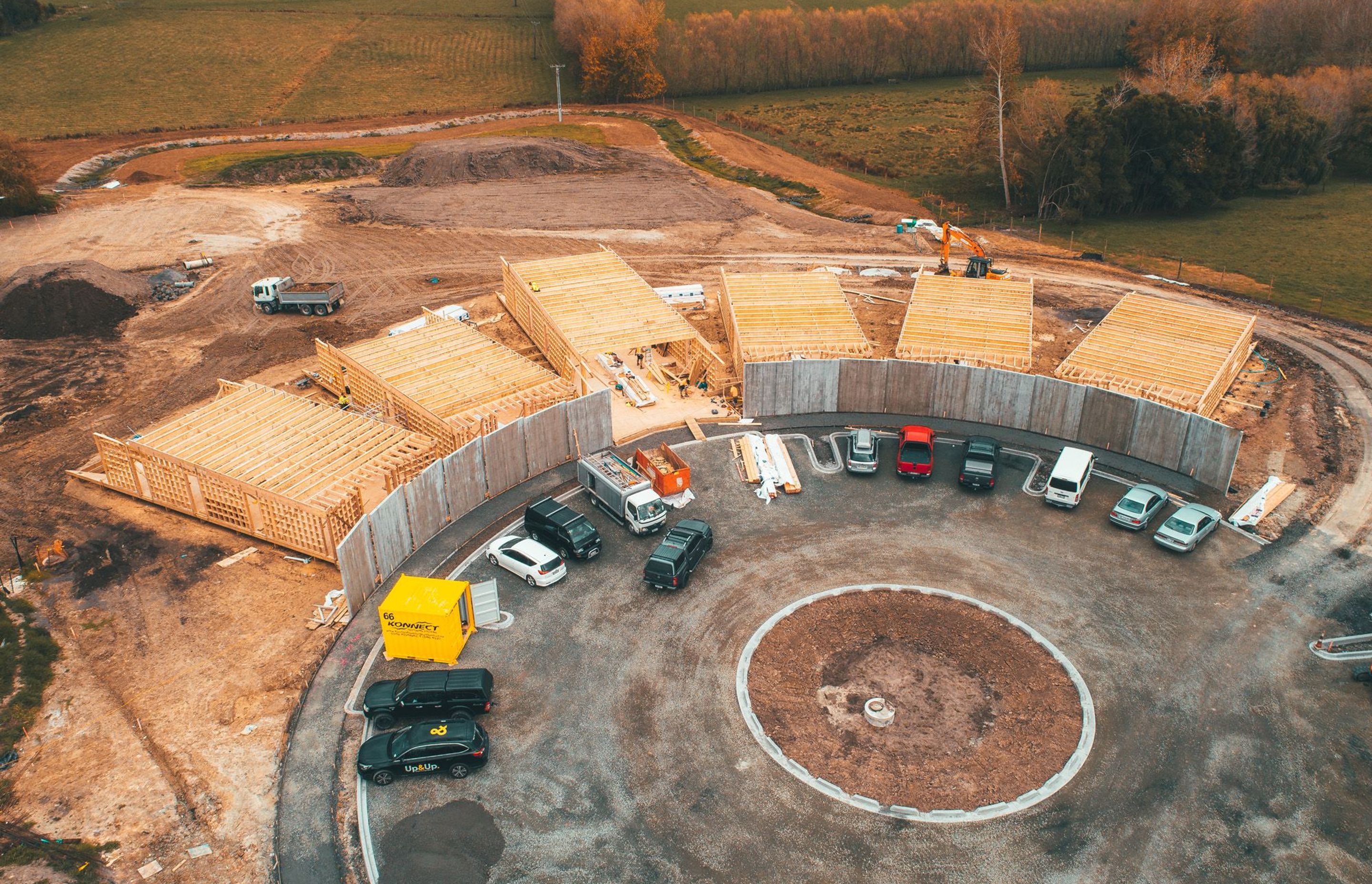 Construction Photography NZ - CPNZ - FutureBuild LVL - Dairy Flat SIte Progress - Drone Photo 6