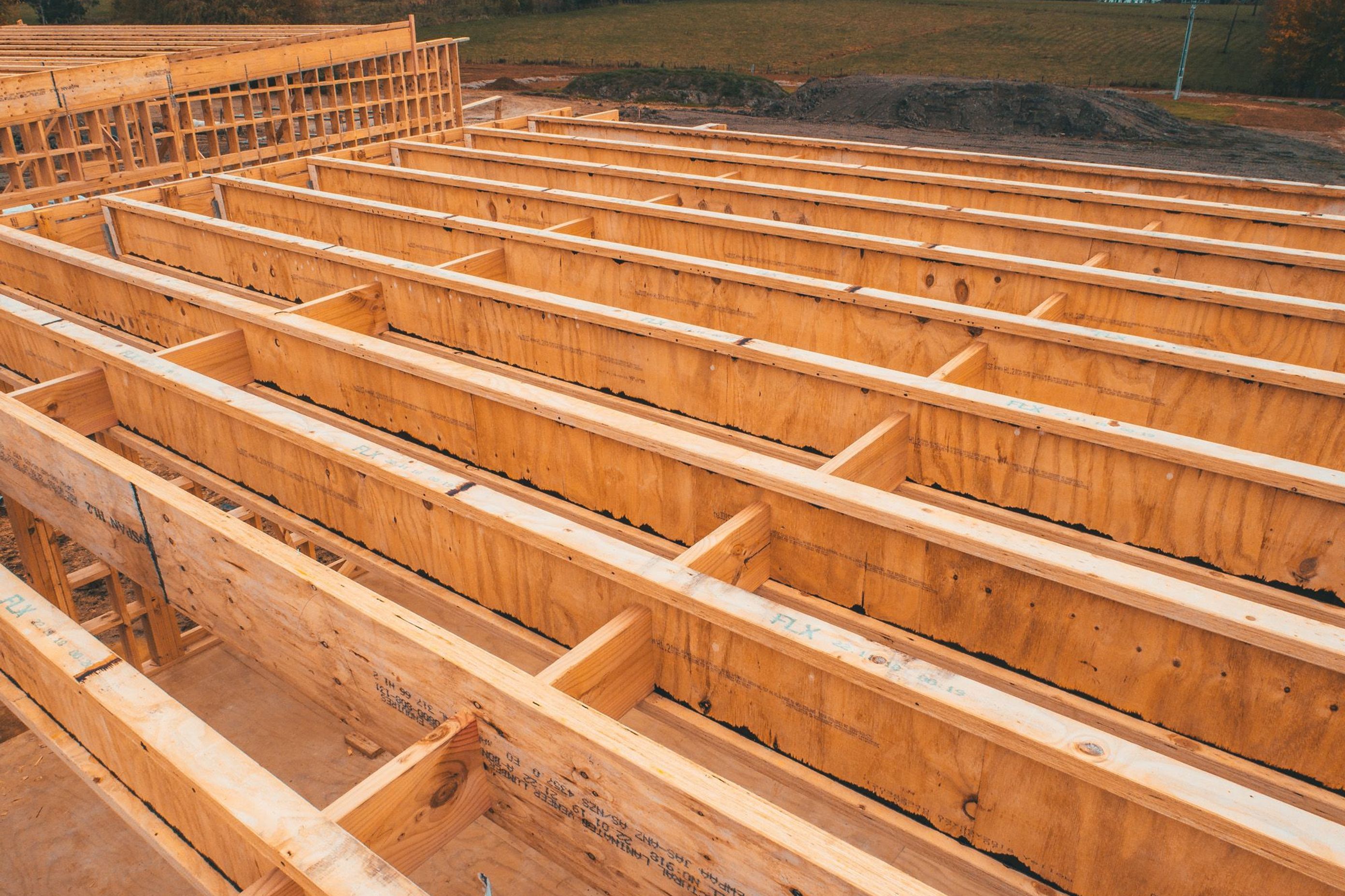 Construction Photography NZ - CPNZ - FutureBuild LVL - Dairy Flat SIte Progress - Drone Photo 1