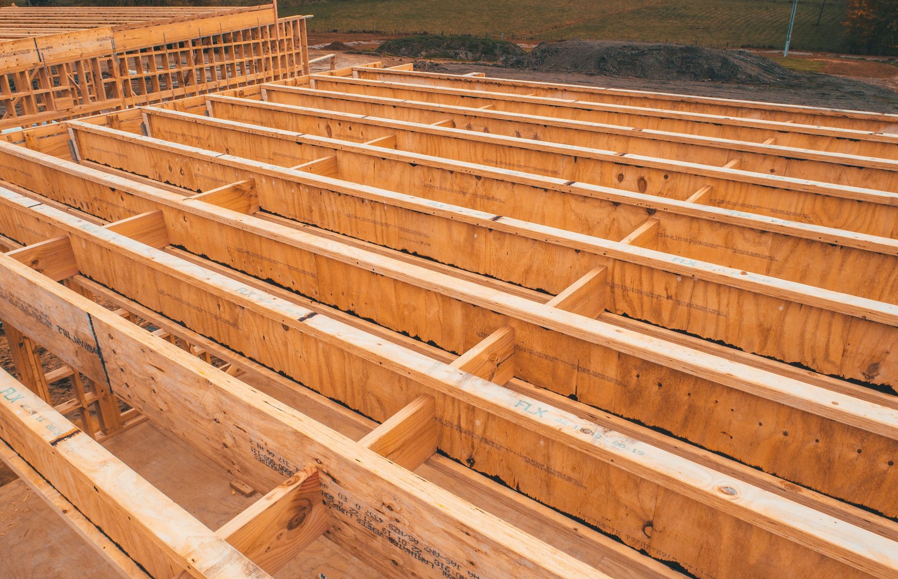 Construction Photography NZ - CPNZ - FutureBuild LVL - Dairy Flat SIte Progress - Drone Photo 1