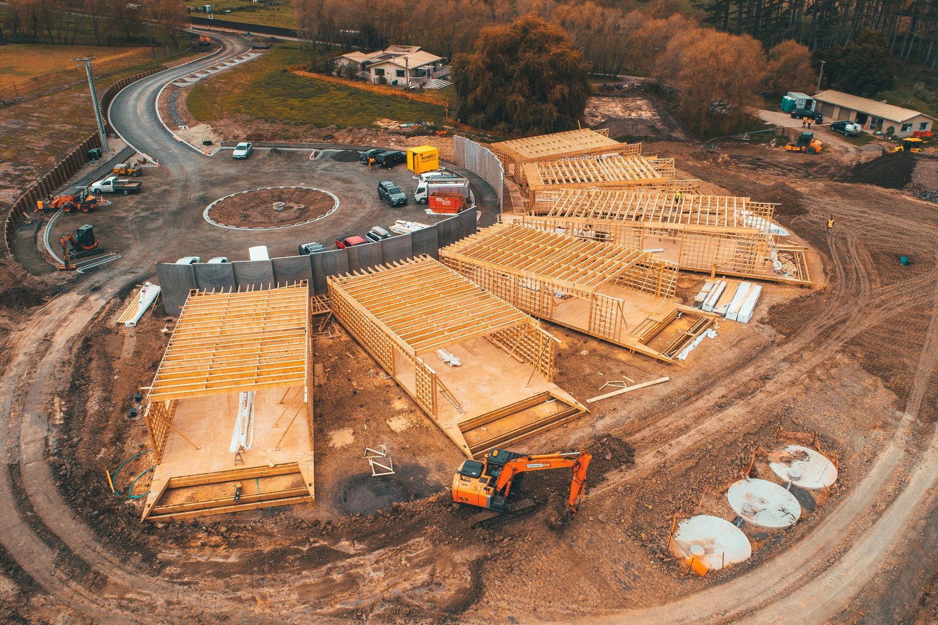 Construction Photography NZ - CPNZ - FutureBuild LVL - Dairy Flat SIte Progress - Drone Photo 2