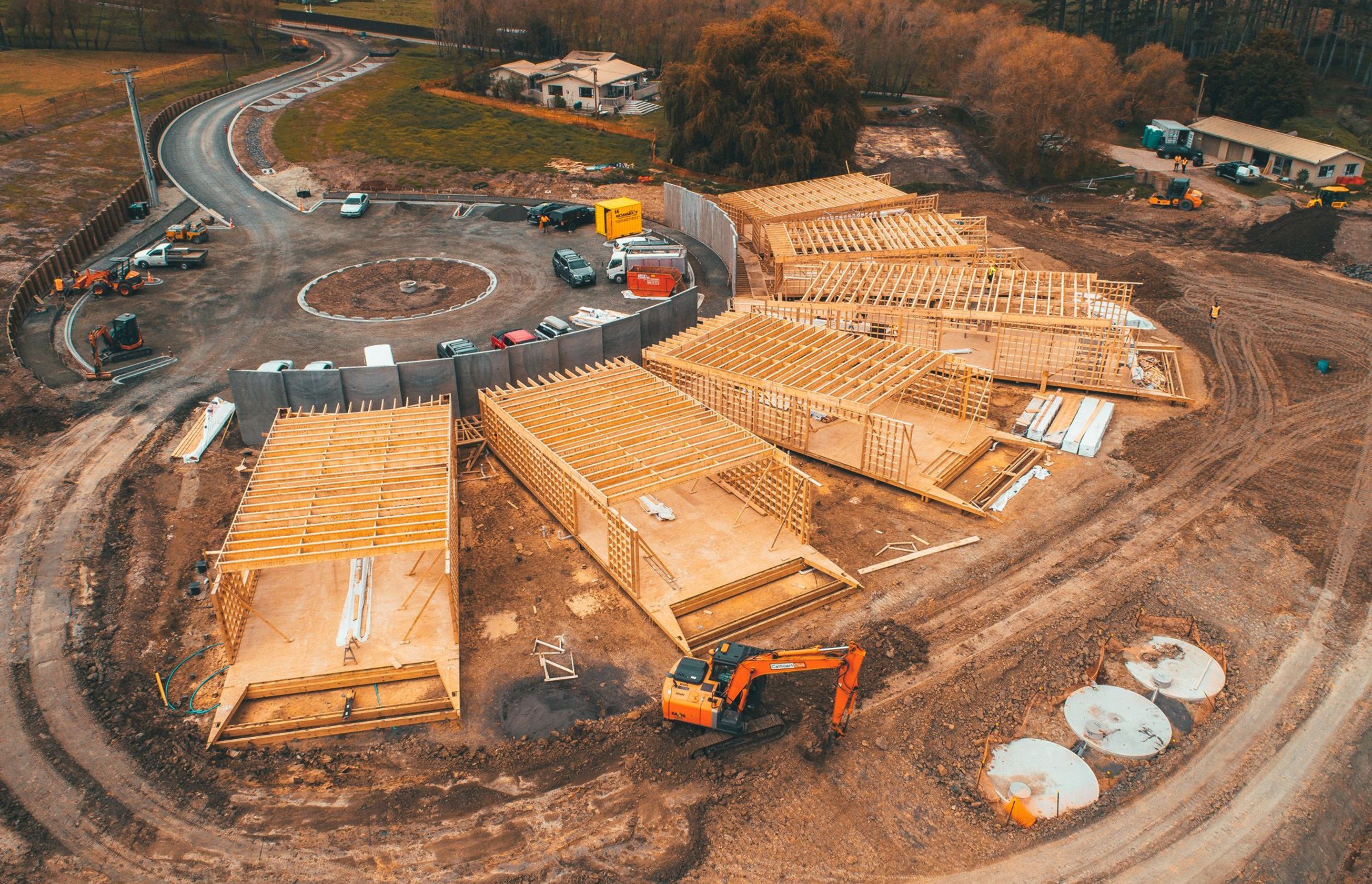 Construction Photography NZ - CPNZ - FutureBuild LVL - Dairy Flat SIte Progress - Drone Photo 2