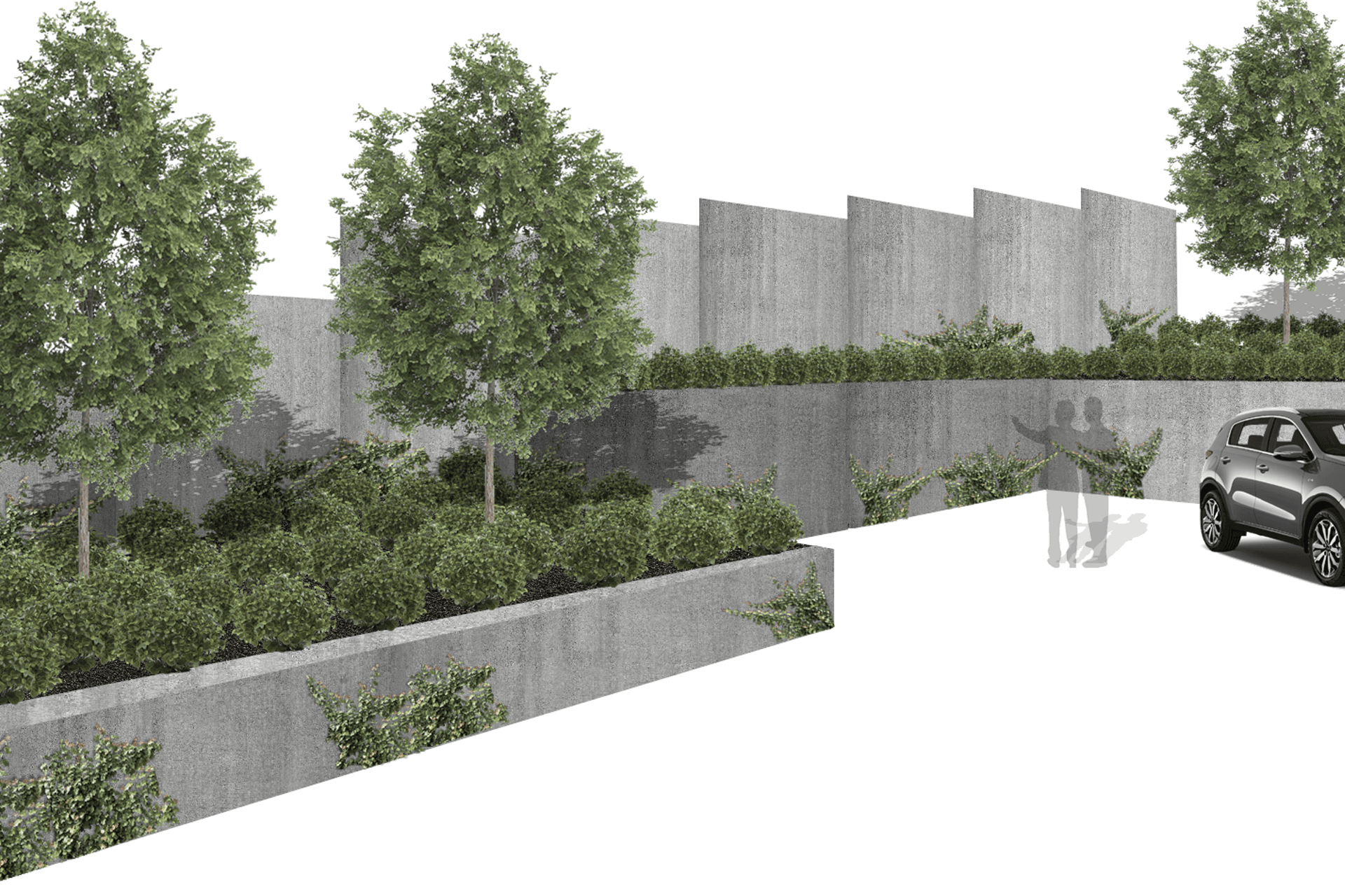 Front entrnace to property, including driveway.